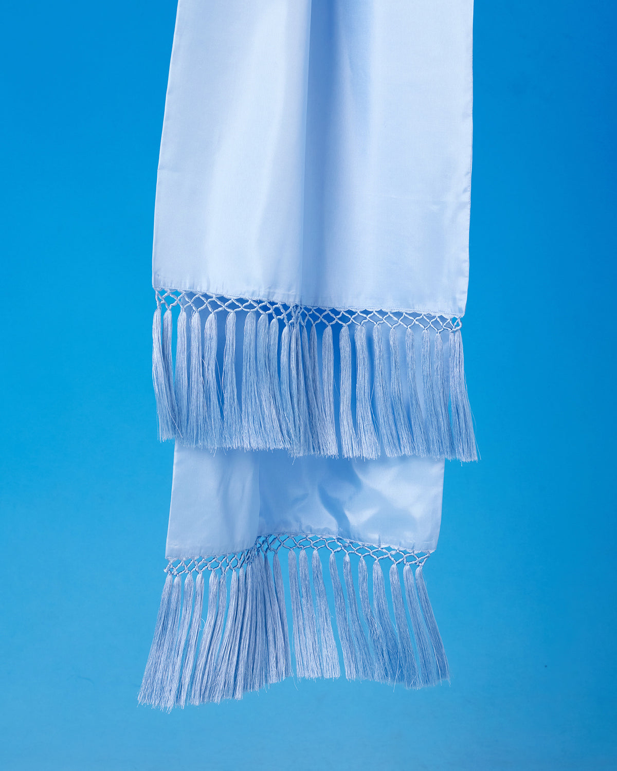 Arabella Fringe Shawl in Robin Egg Blue