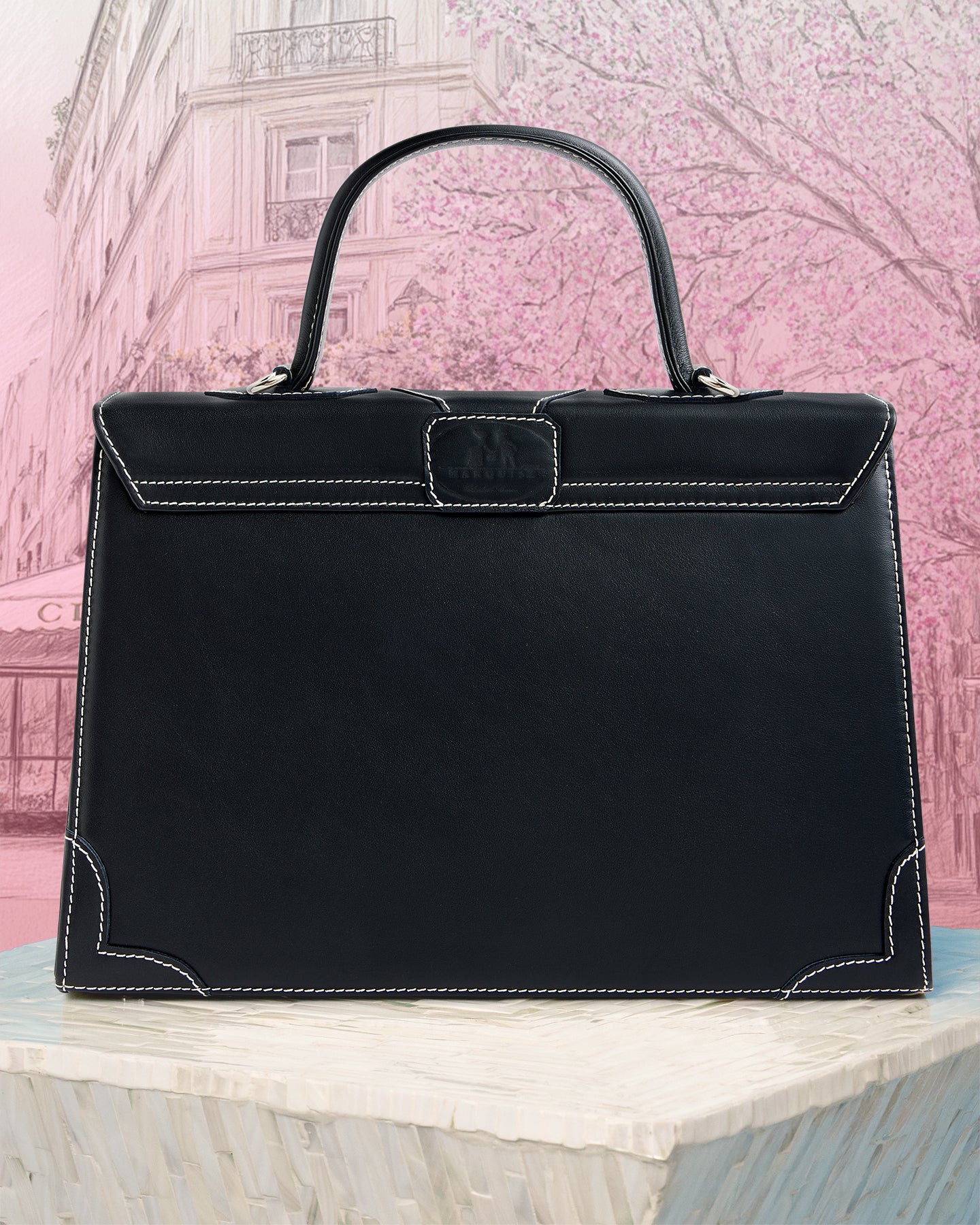 Back view of the Marquise Paris Café de Flore Top Handle Shoulder Bag