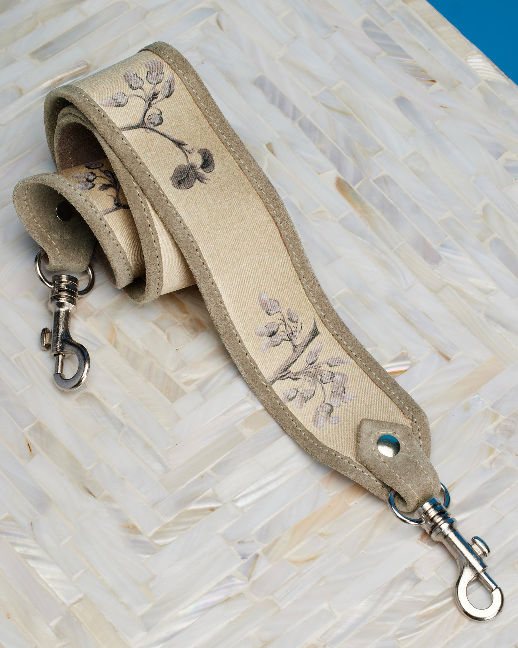 Marquise Paris Recontre Équestre Top Handle Shoulder Bag in Sand-Strap Handle