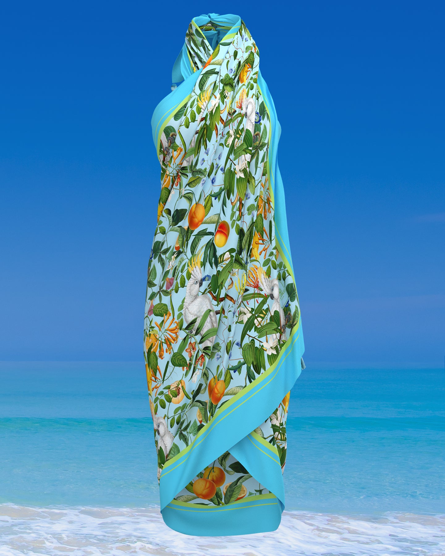 Bali Orchard Pareo halter dress view