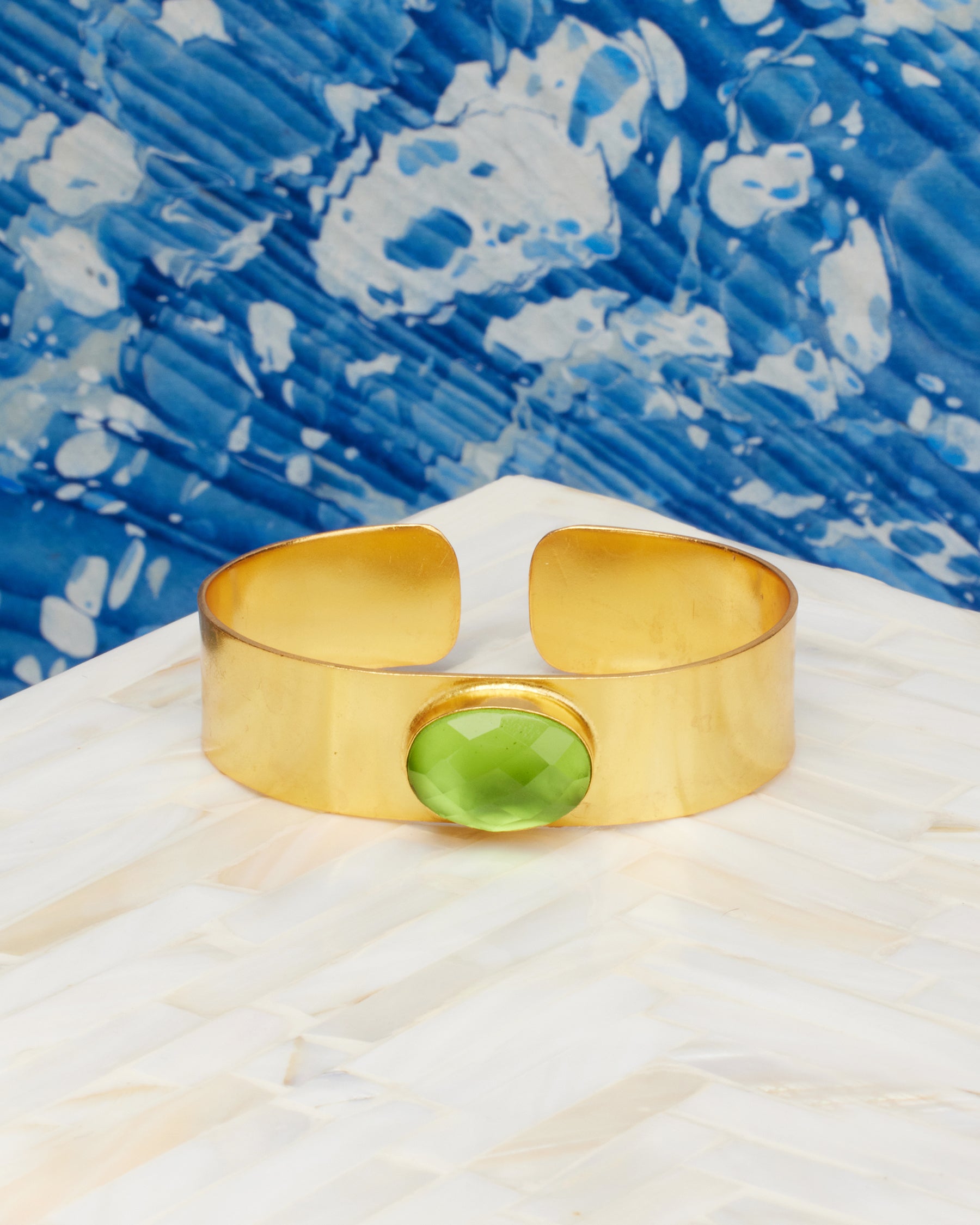 Ravenna Statement Bracelet in Radiant Lime