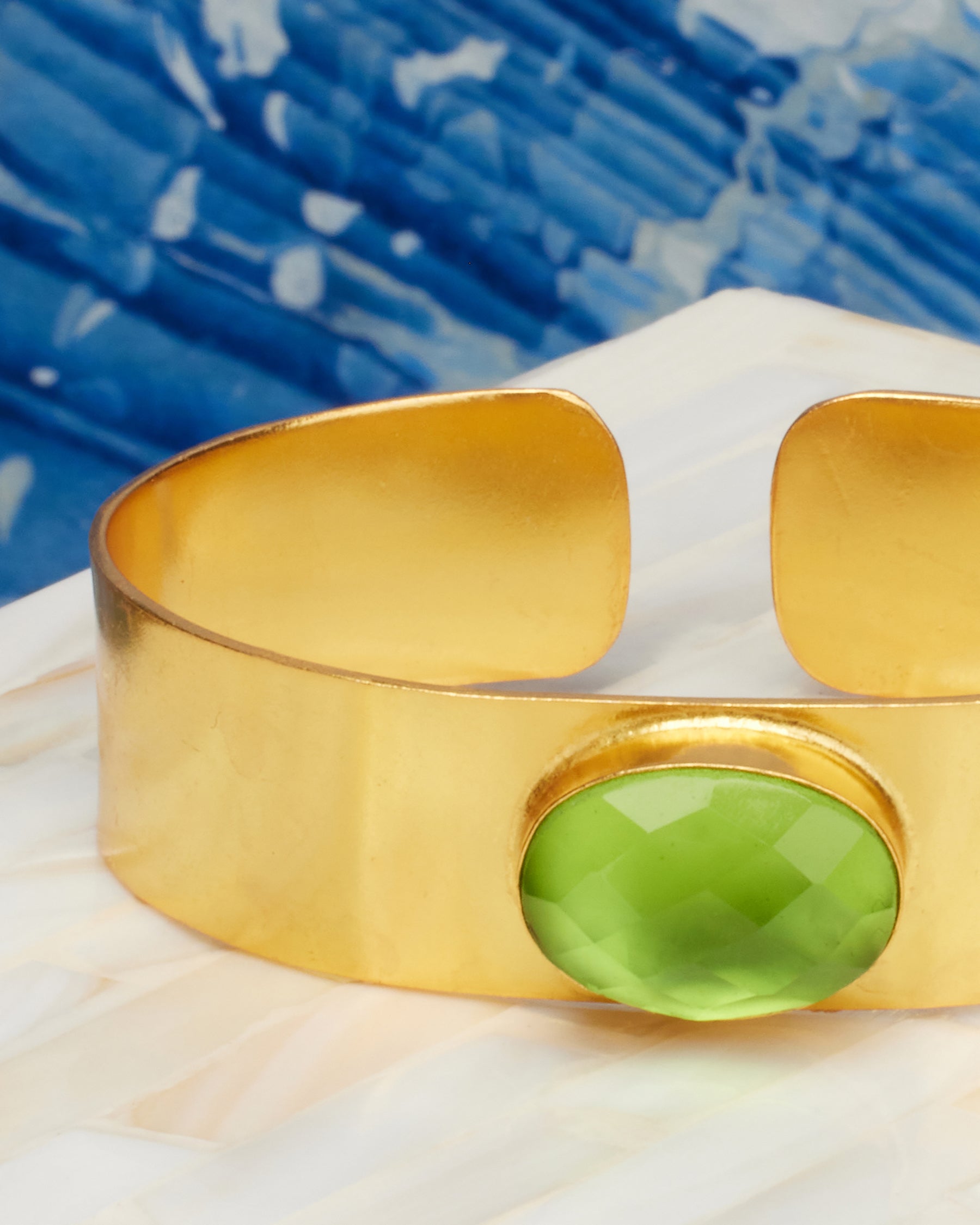 Ravenna Statement Bracelet in Radiant Lime-Detail