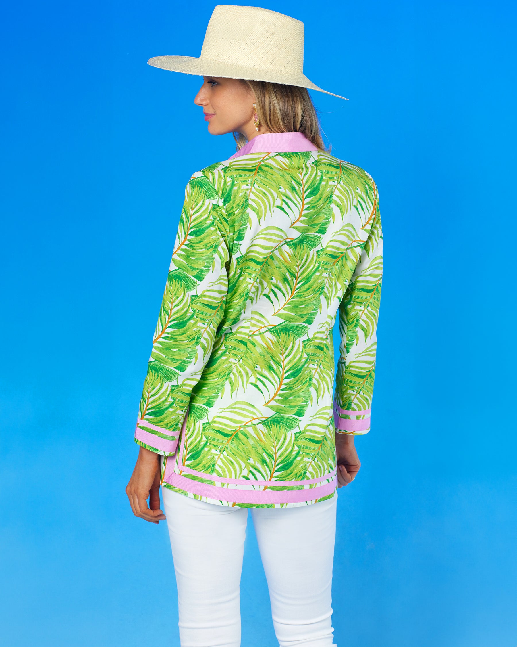 Capri Tunic in Ashley Palm Printback view