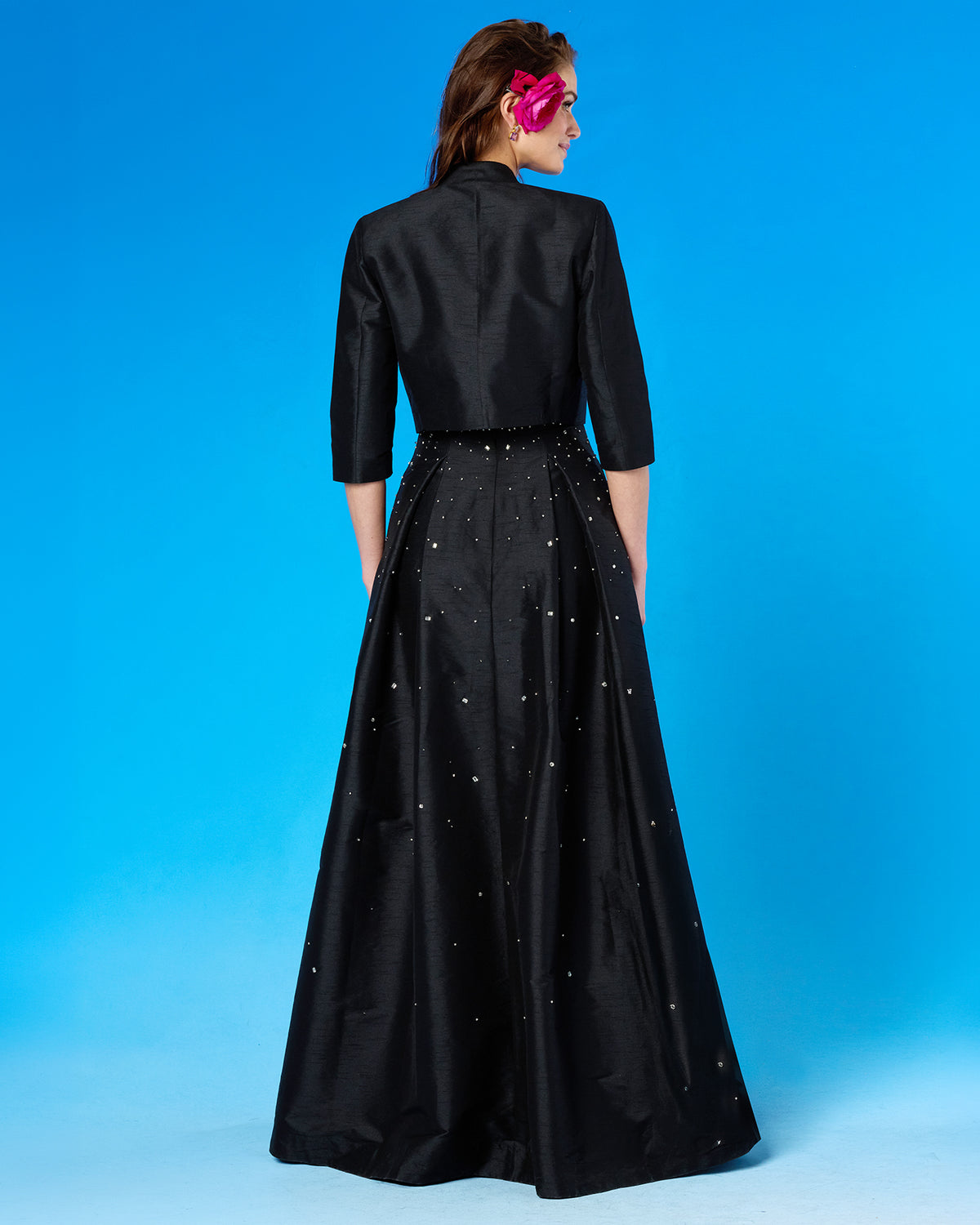 Back view of the Bolero Jacket in Black
