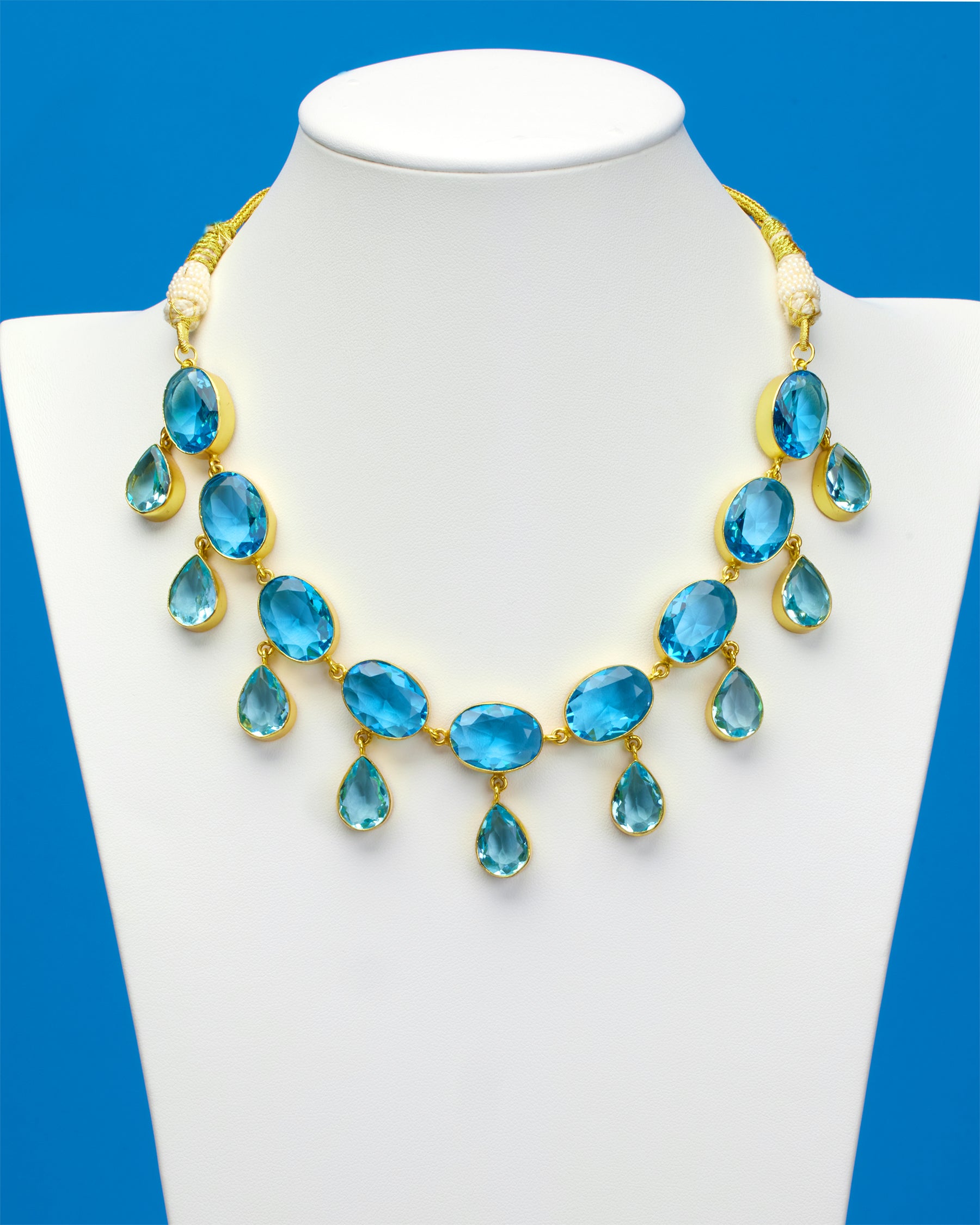 Chiara Dewdrop Necklace in Bermuda Blues