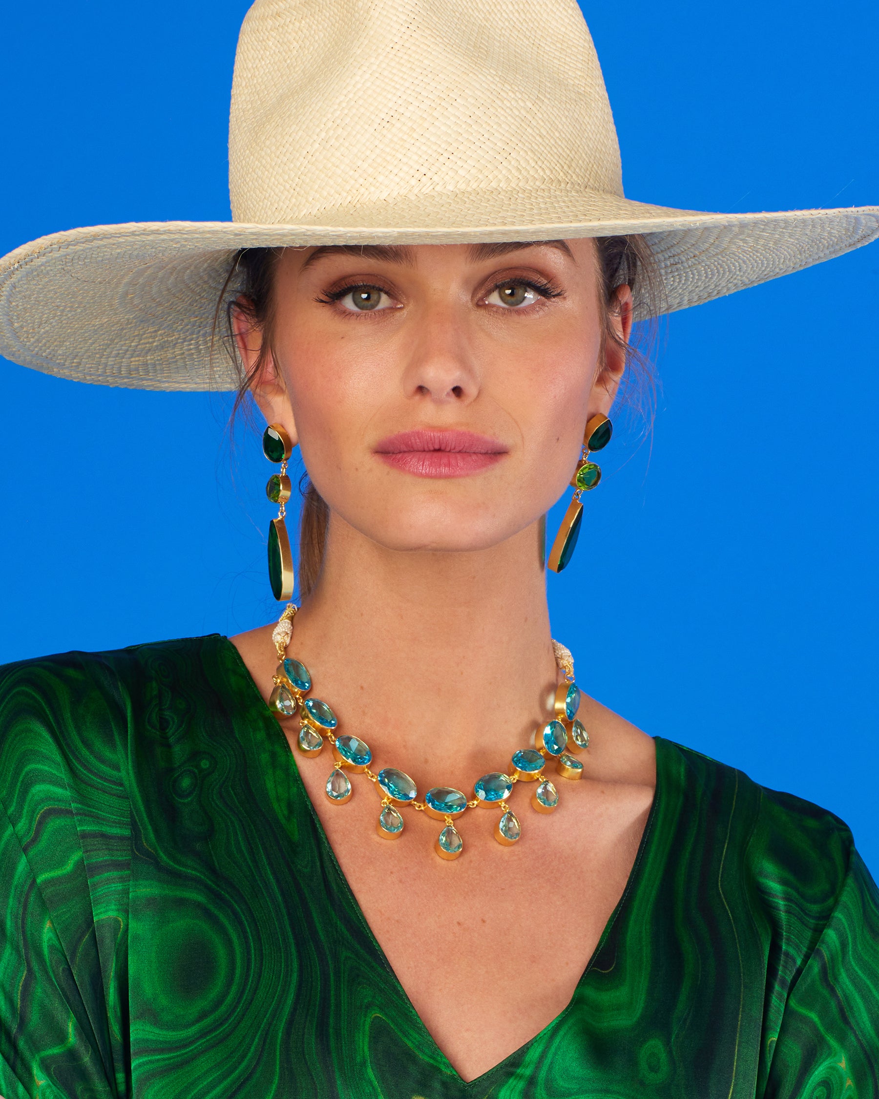 Chiara Dewdrop Necklace in Bermuda Blues