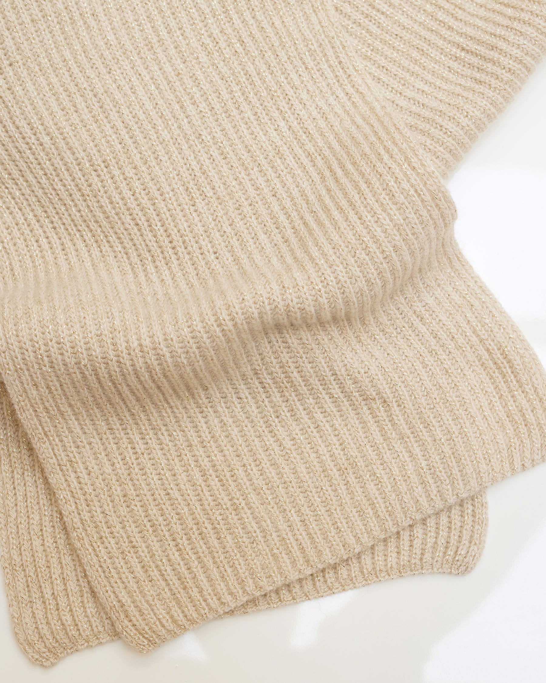 Italian Crafted-Ella Scarf in Gold Shimmer Sand