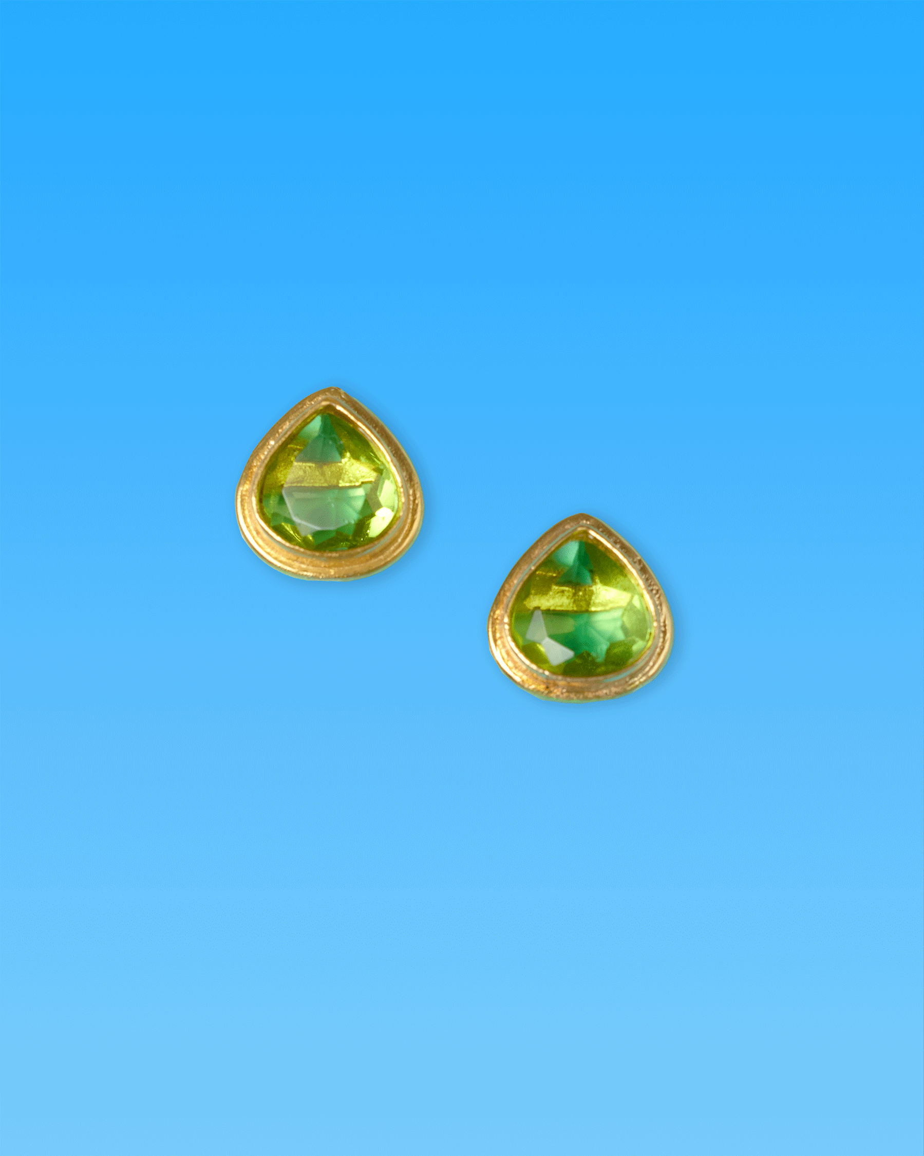 Lime green stud online earrings