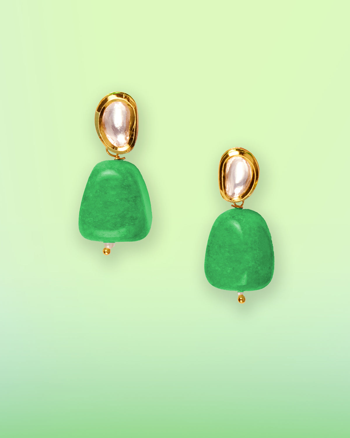 Lucia Earrings in Parrot Green
