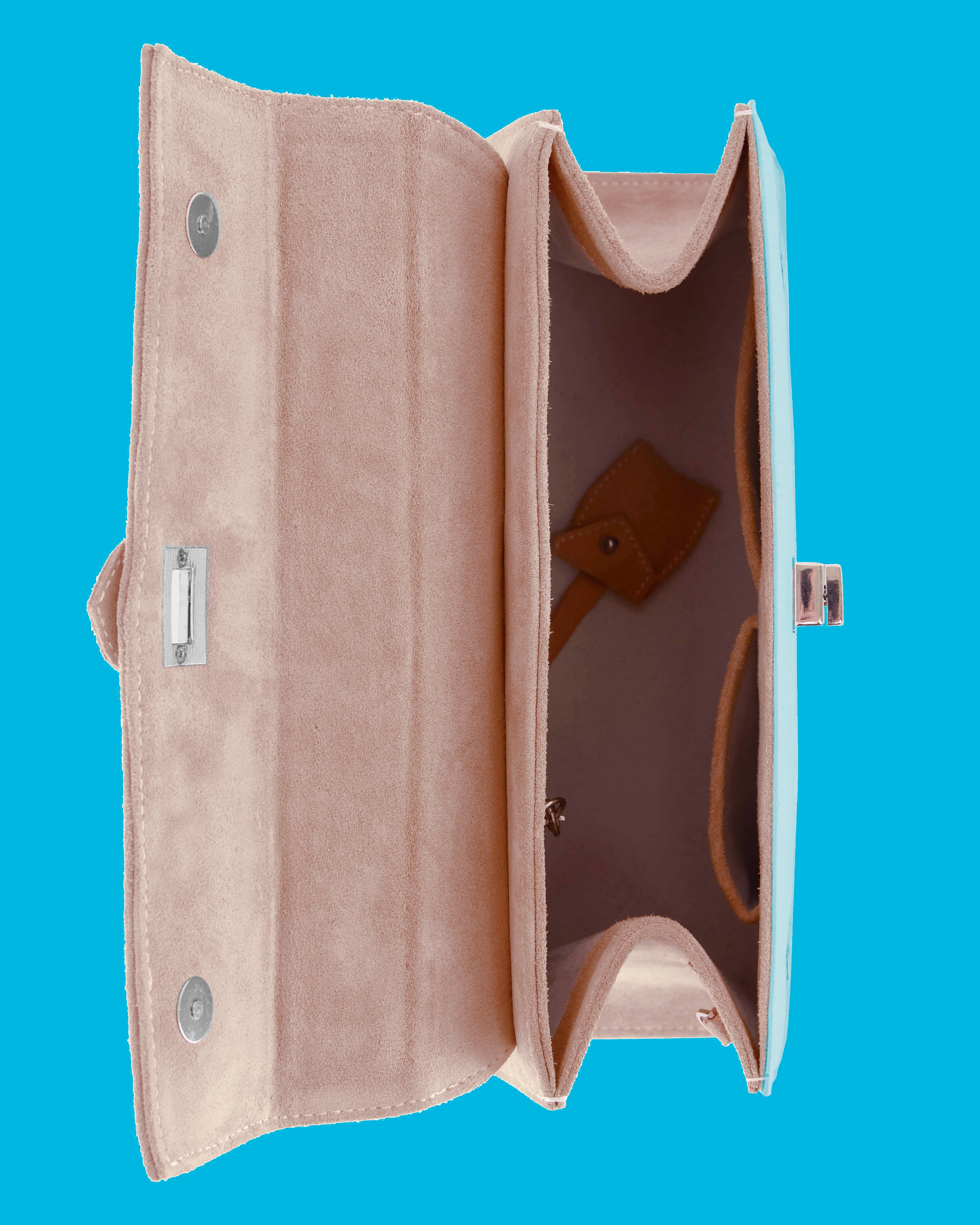 Marquise Paris Recontre Équestre Top Handle Shoulder Bag in Pastel Pink-Interior