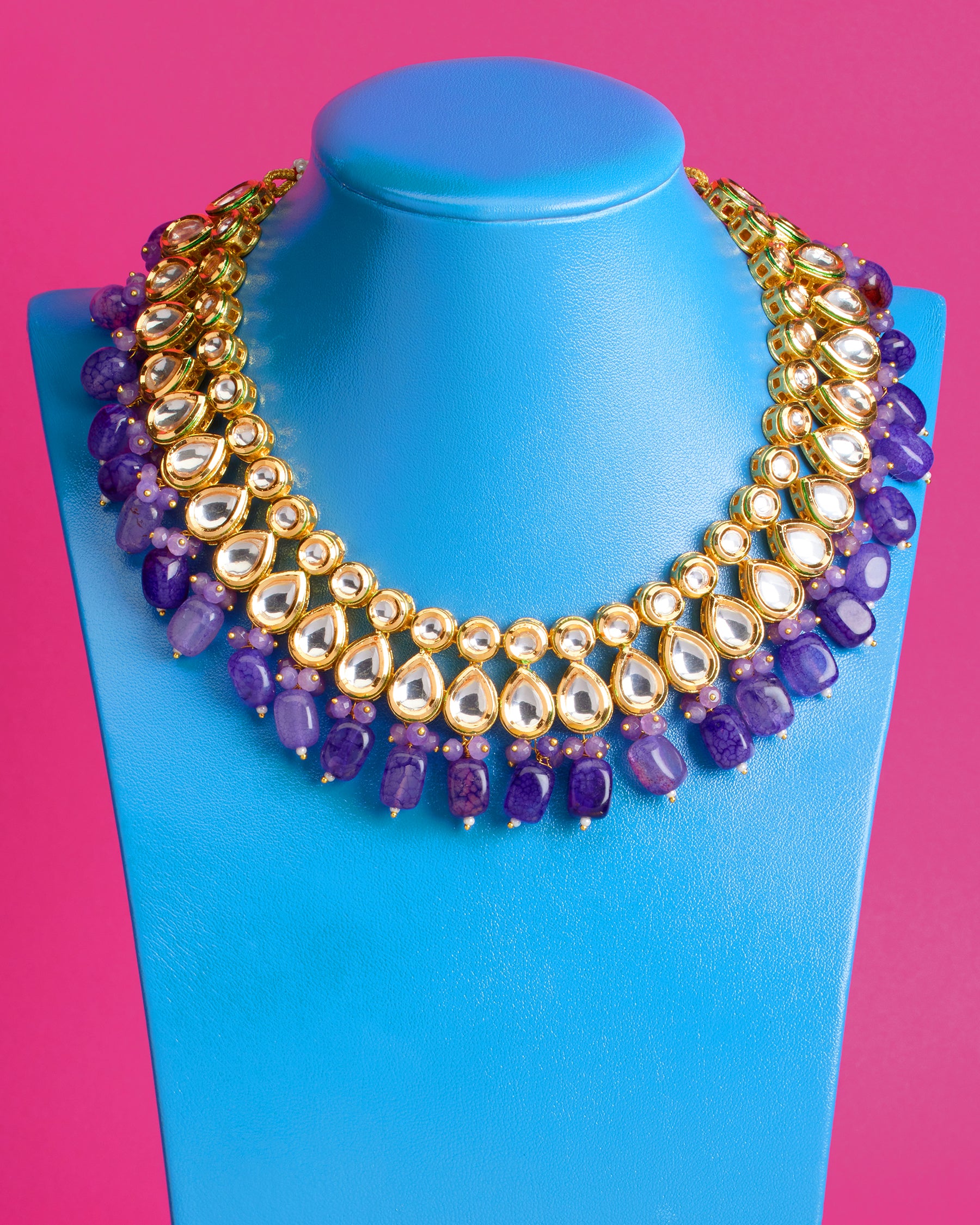 Sharawar Deep Orchid Purple Necklace
