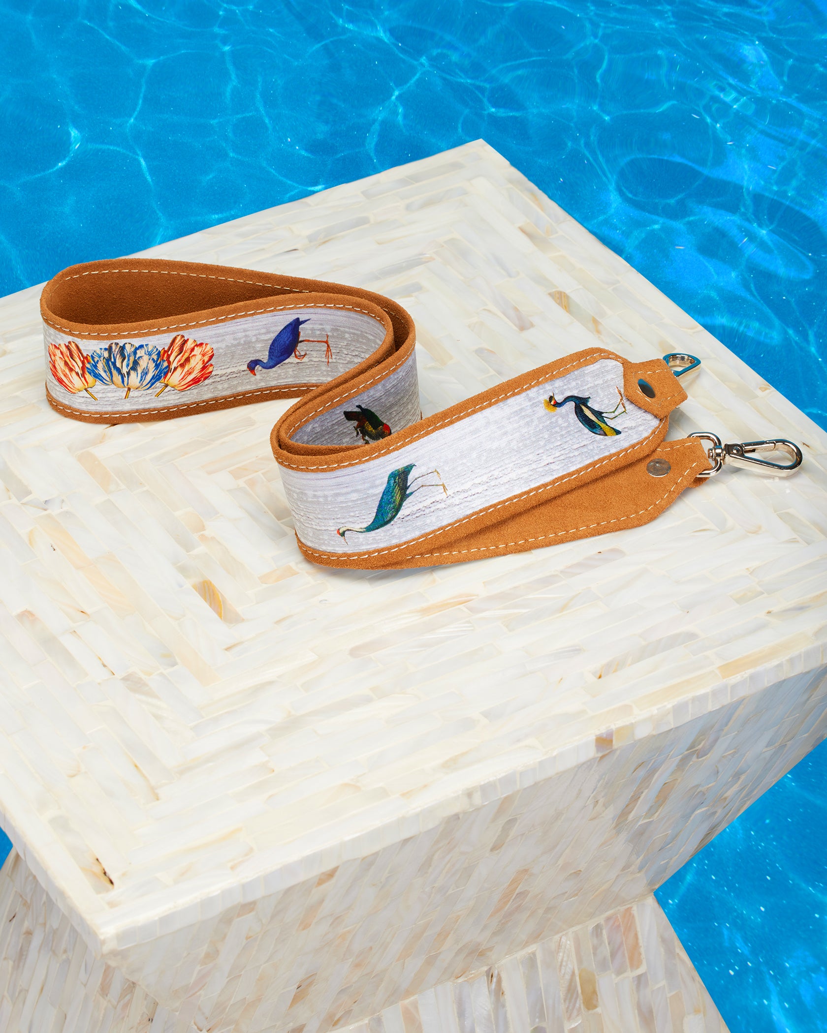 Marquise Paris Tulipe Top Handle Shoulder Bag in Honey-Strap Detail