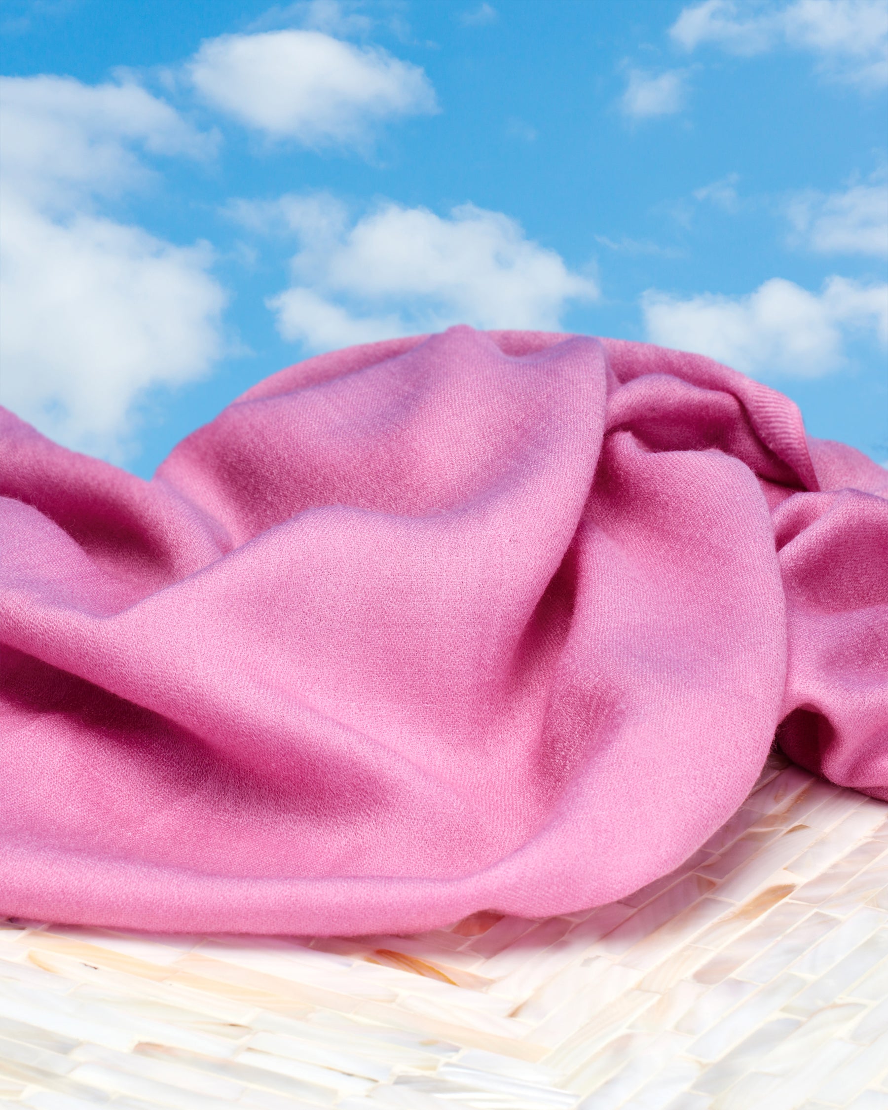 Josephine Pashmina Shawl in Dusky Rose-draped