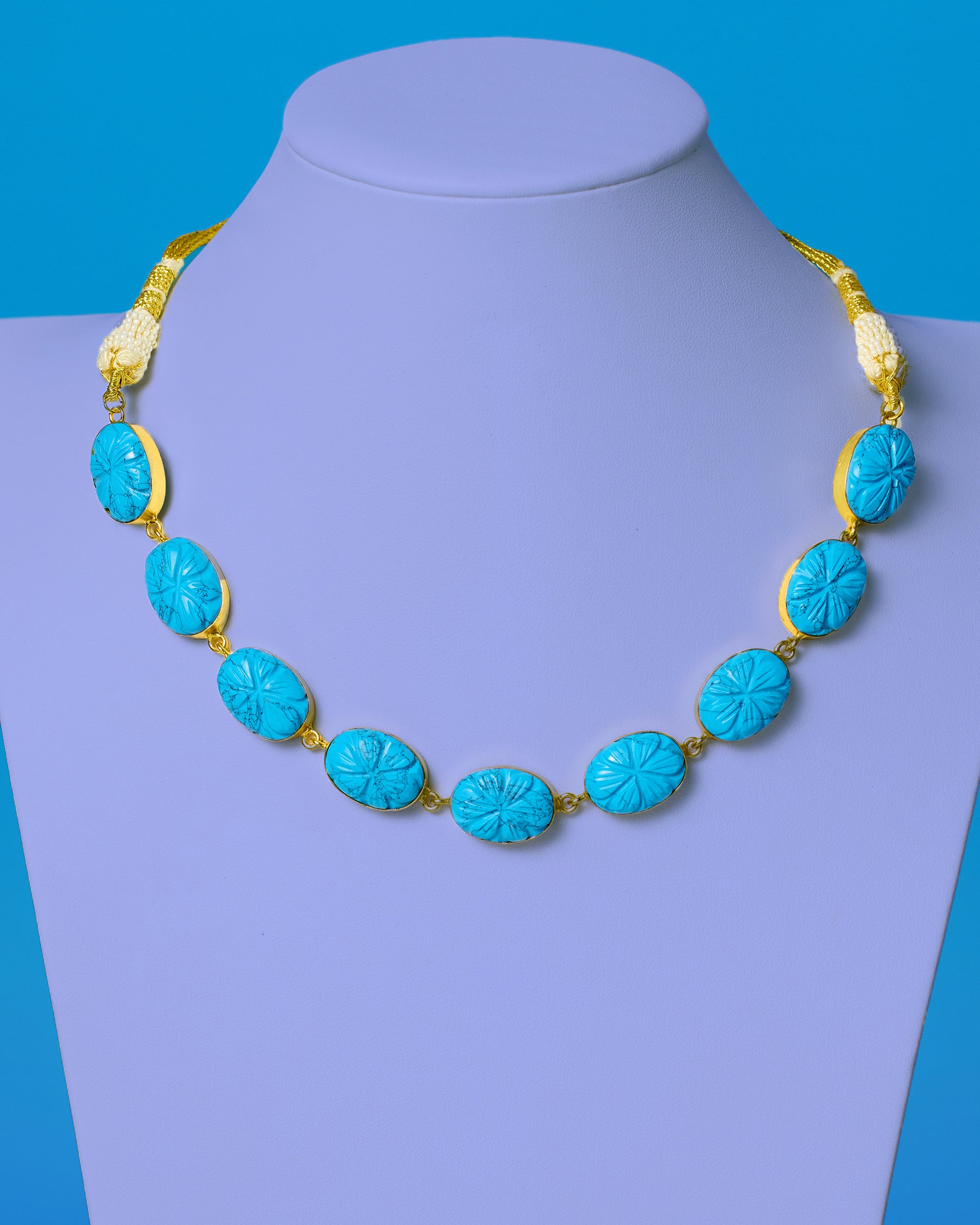 Skye Necklace in Turquoise Colored Stone