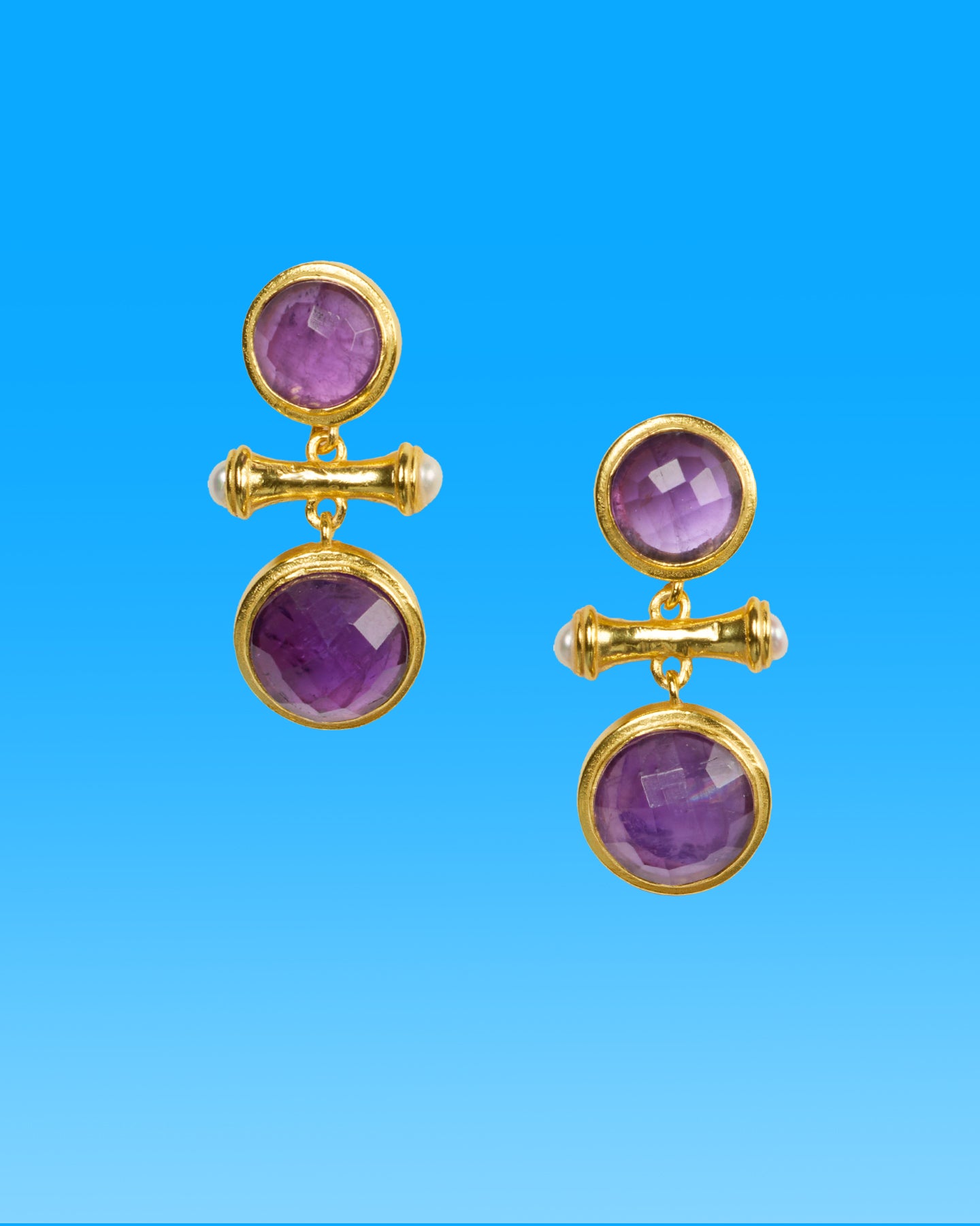 Beatrice Earrings in Amethyst Purple
