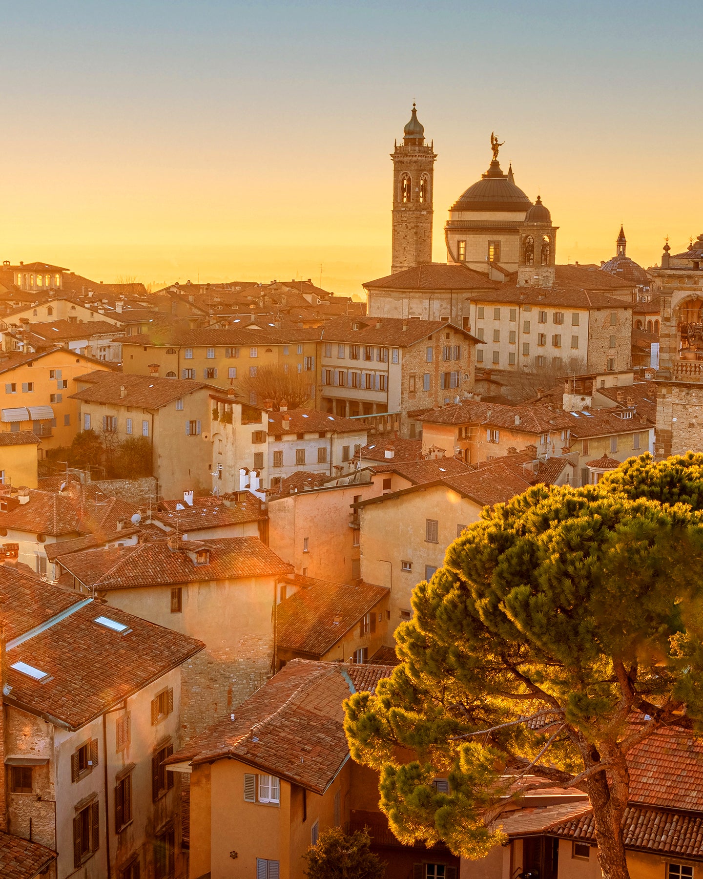 The town of Bergamo, Italy where NicoBlu belts are made