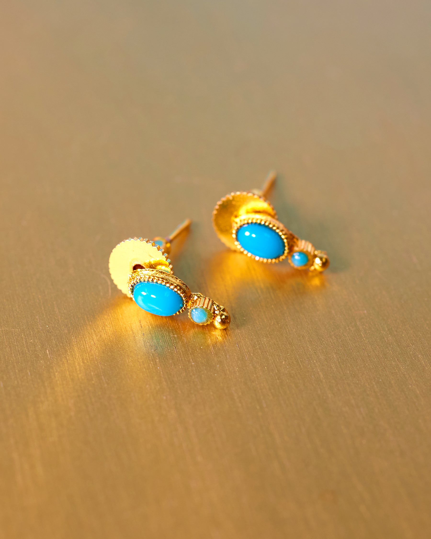 Cora Stud Earrings-Closeup