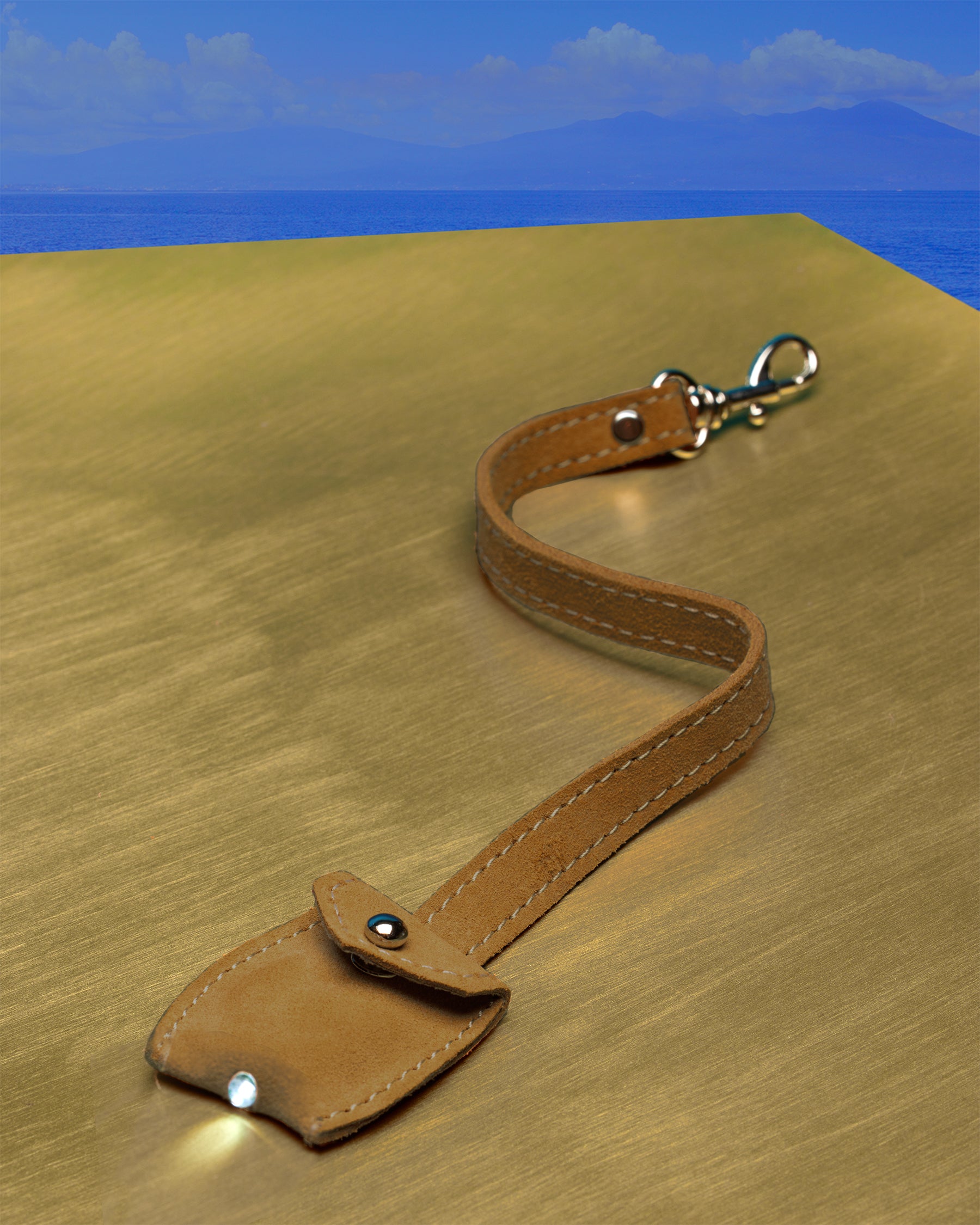 Marquise Paris Tulipe Top Handle Shoulder Bag in Honey-Interior Light