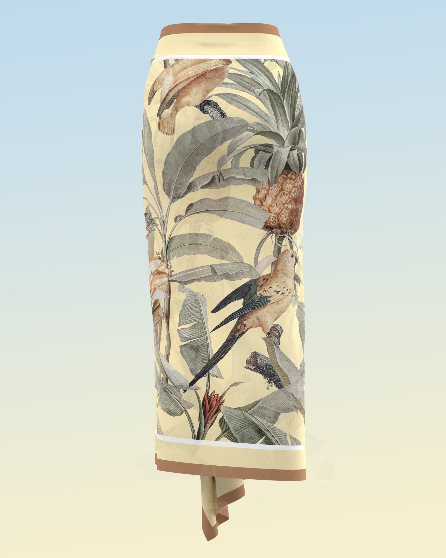 Savanna Pareo in Tropical Oasis Print-Back