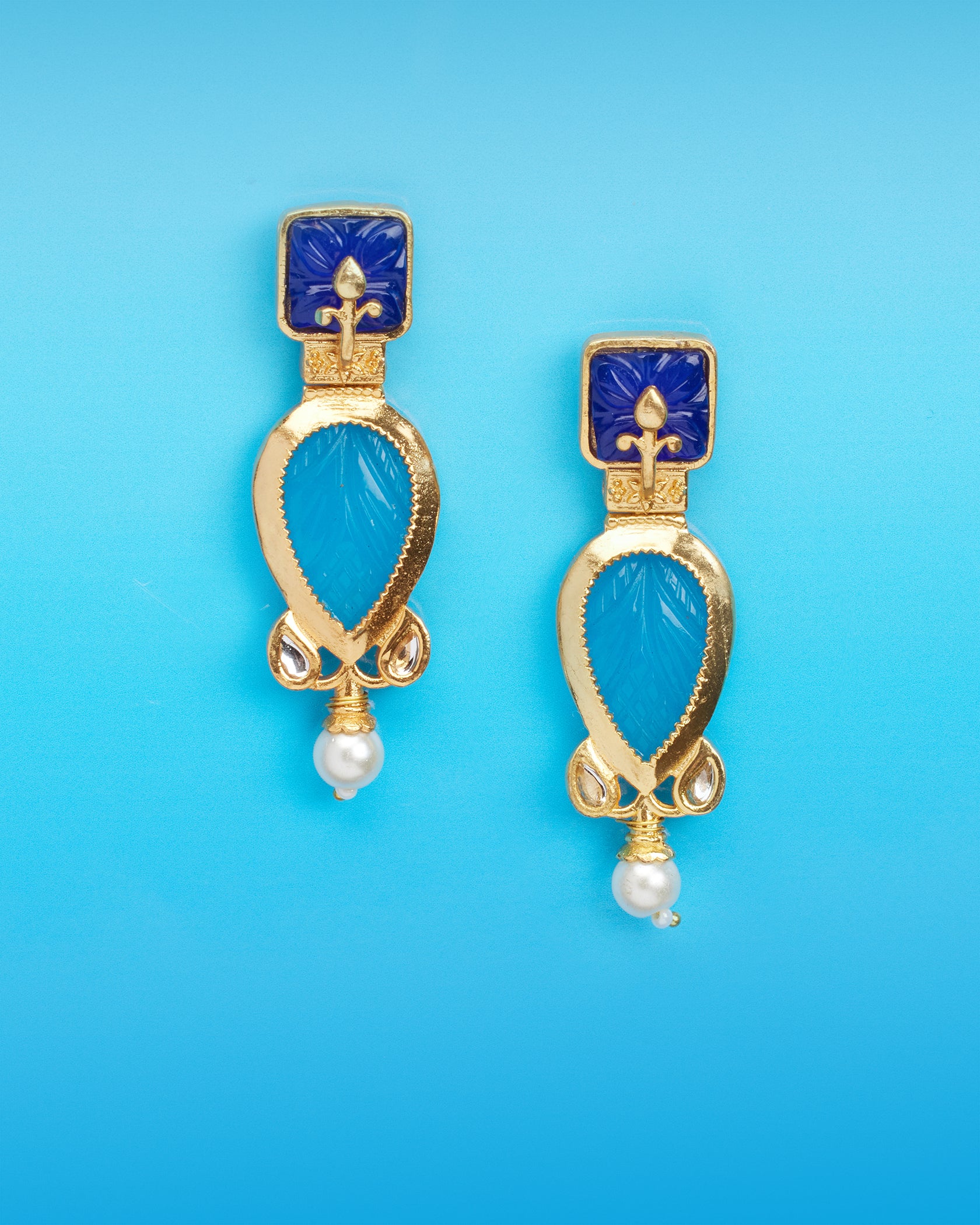 Mini Harper Earrings in Sea Blues