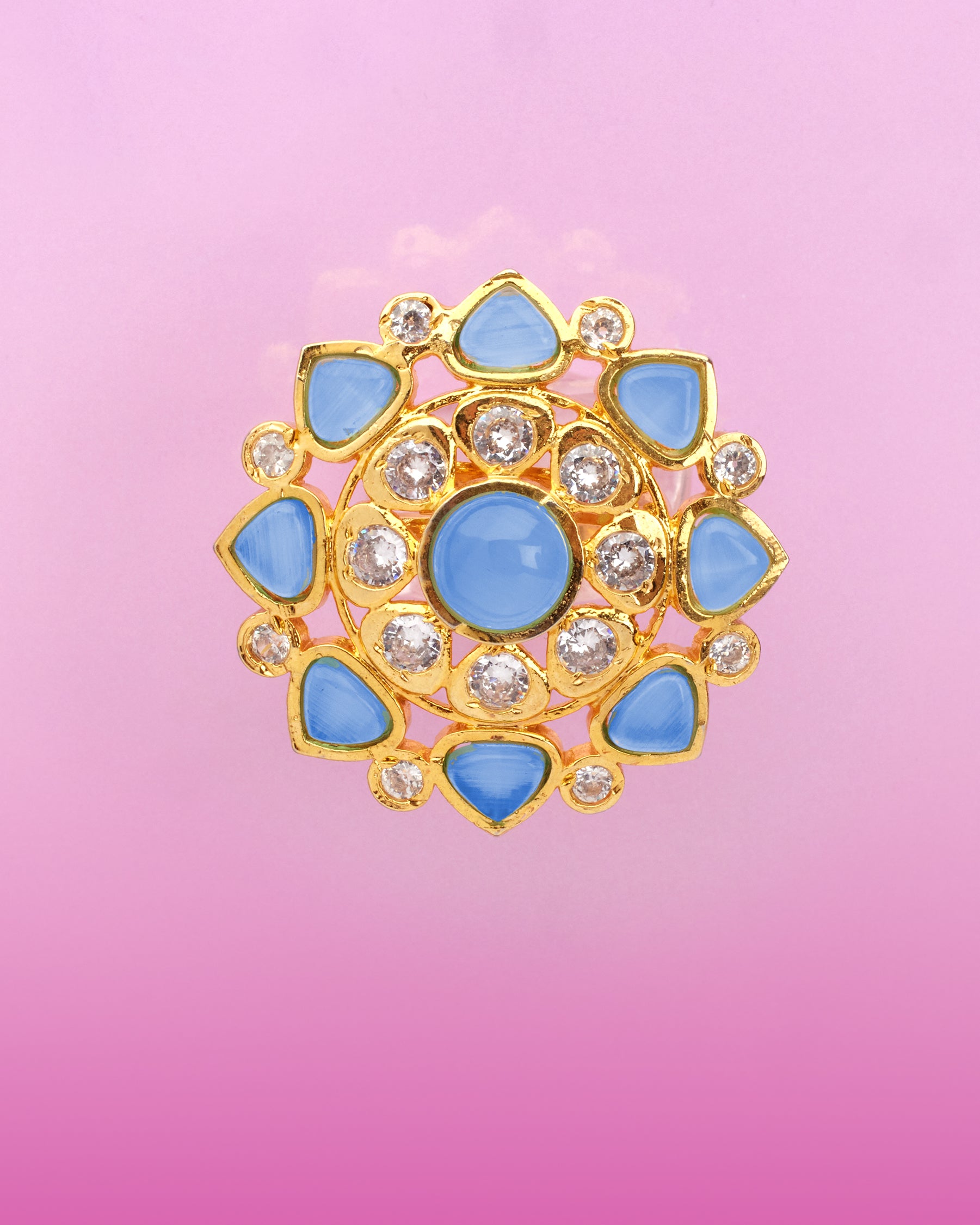 Carabella Ring in Sky Blue Cabouchon-Full Image