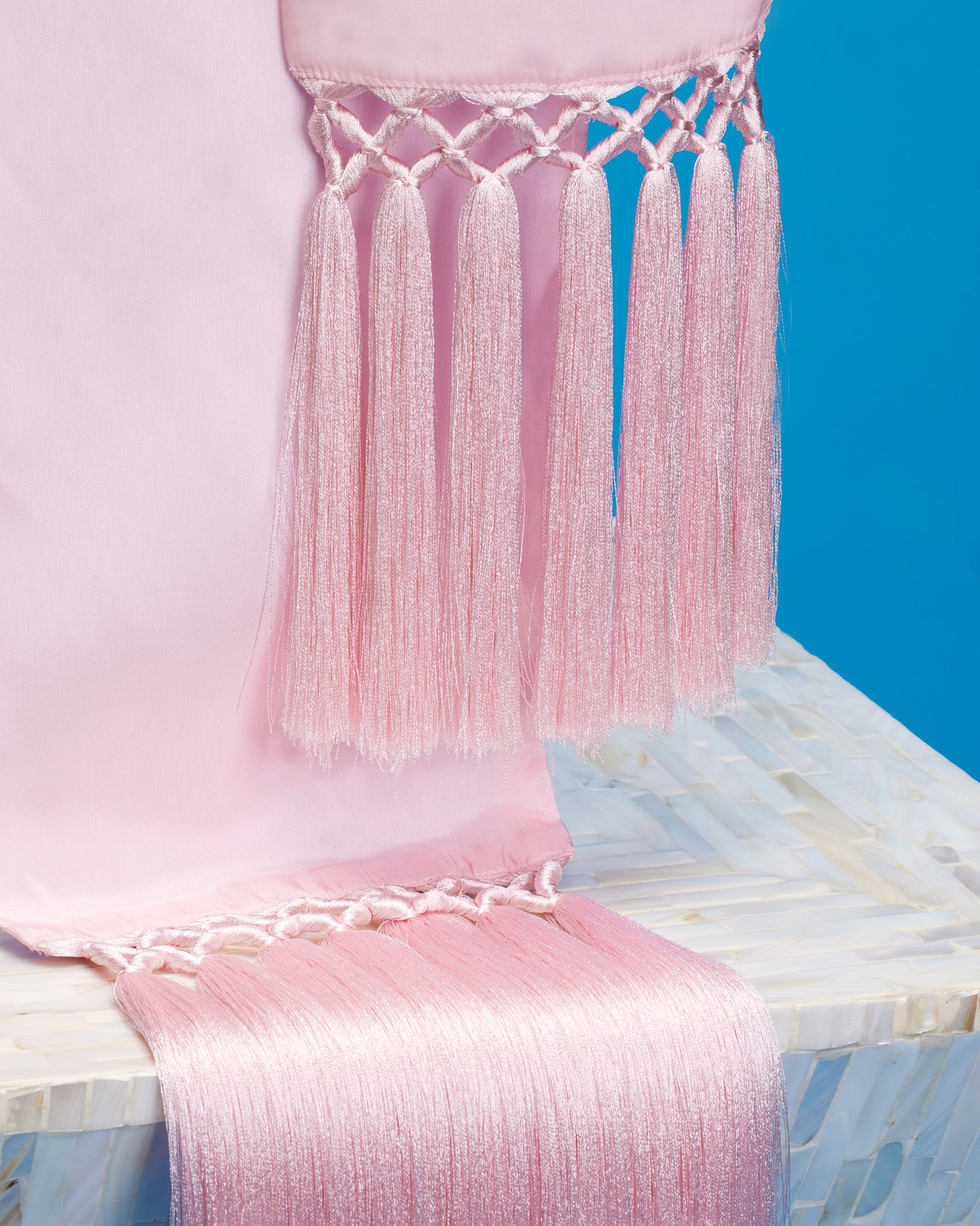 Cosima Sash Belt in Blush Pink-Detail