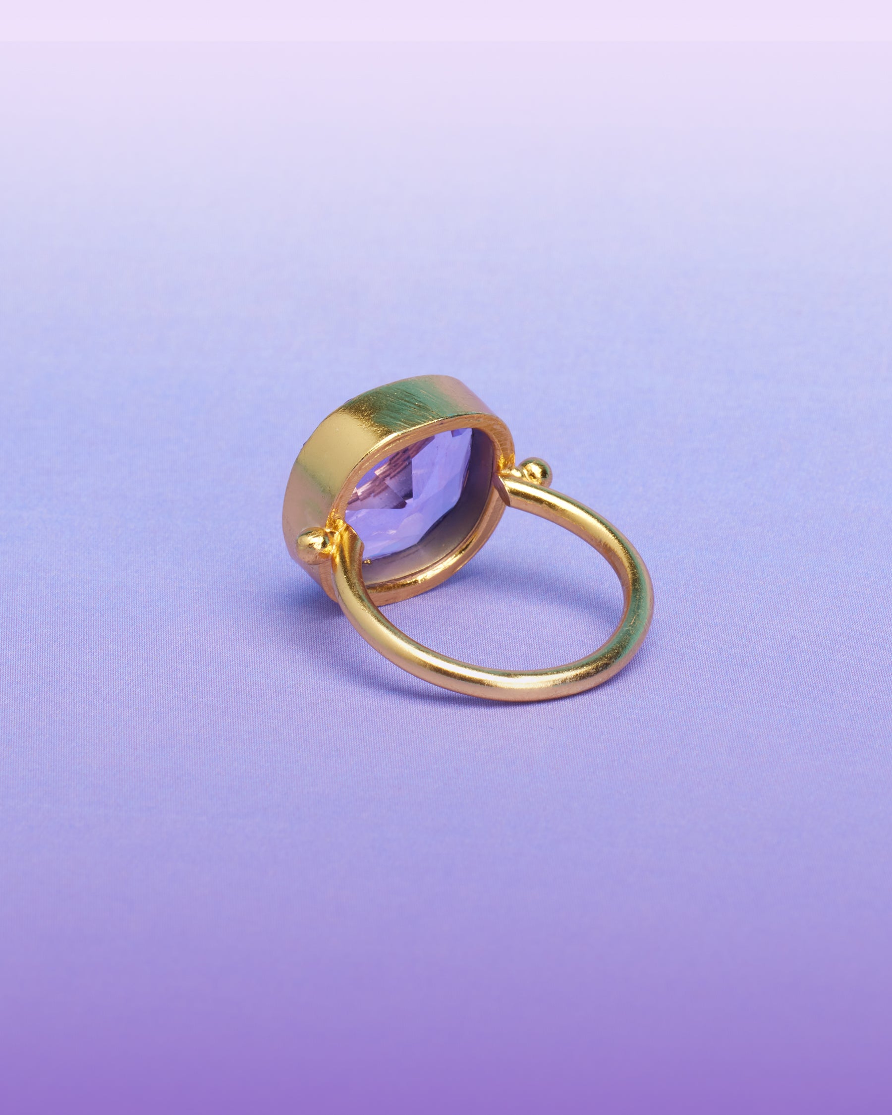 Darby Ring in Amethyst Lavender-Back View