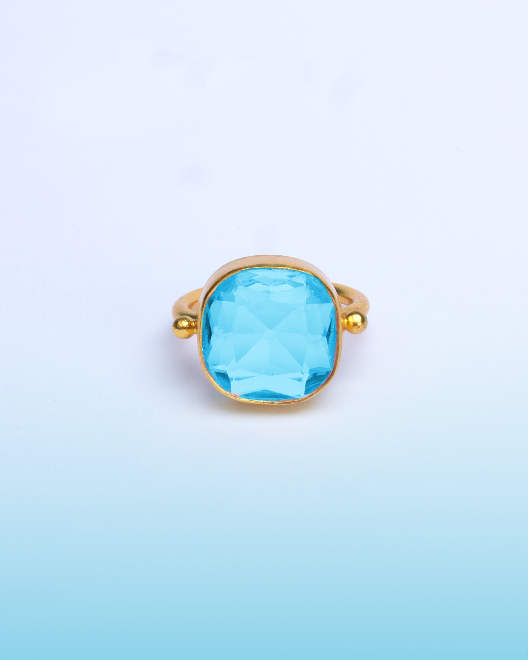 Darby Ring in Crystal Turquoise-Front View