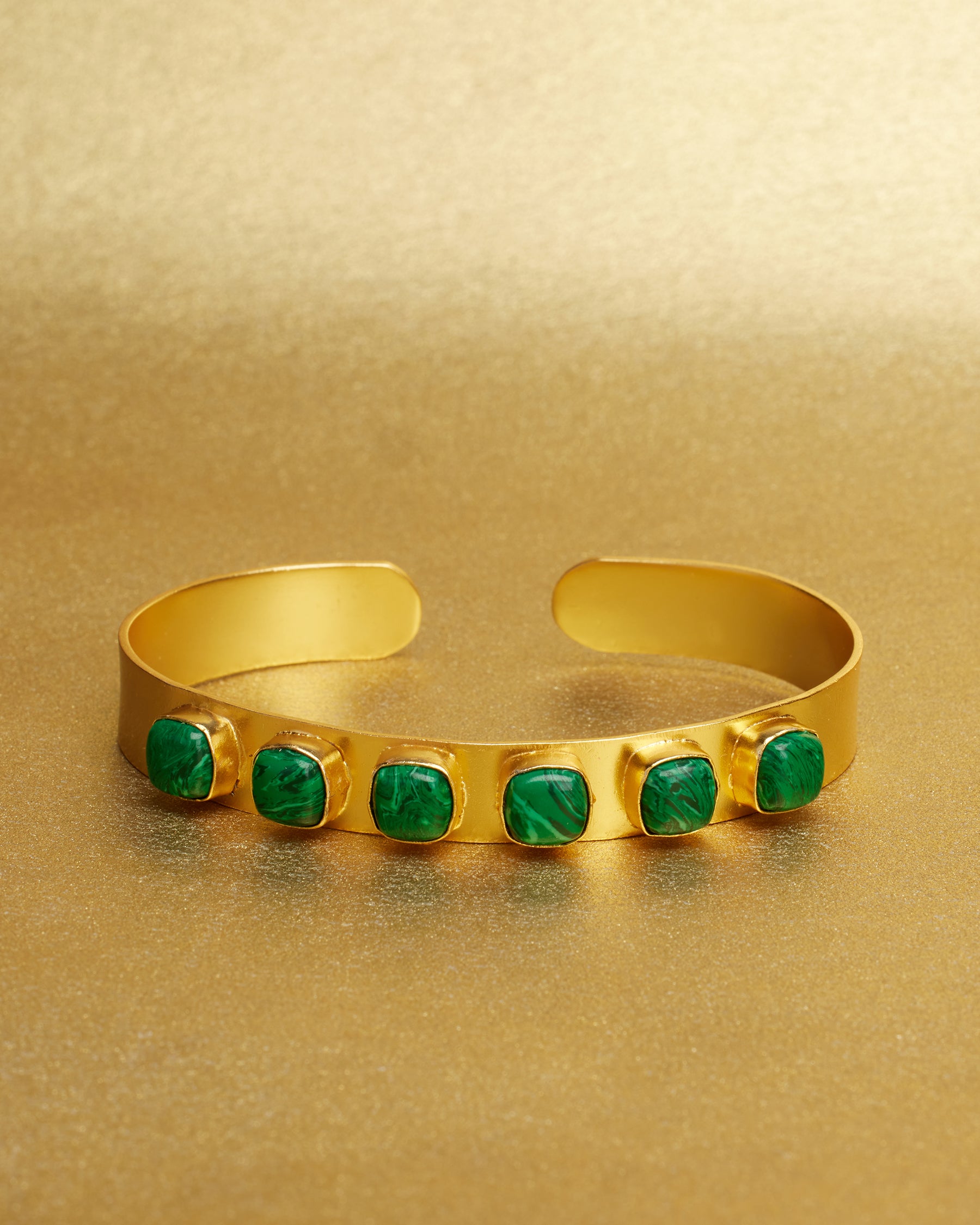 Finley Cuff Bracelet in Malachite Green