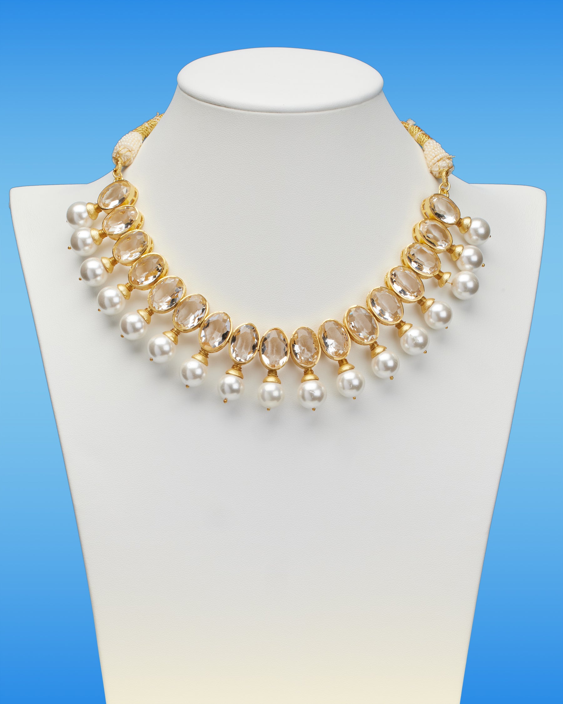 Gia Statement Necklace in Clear Crystal
