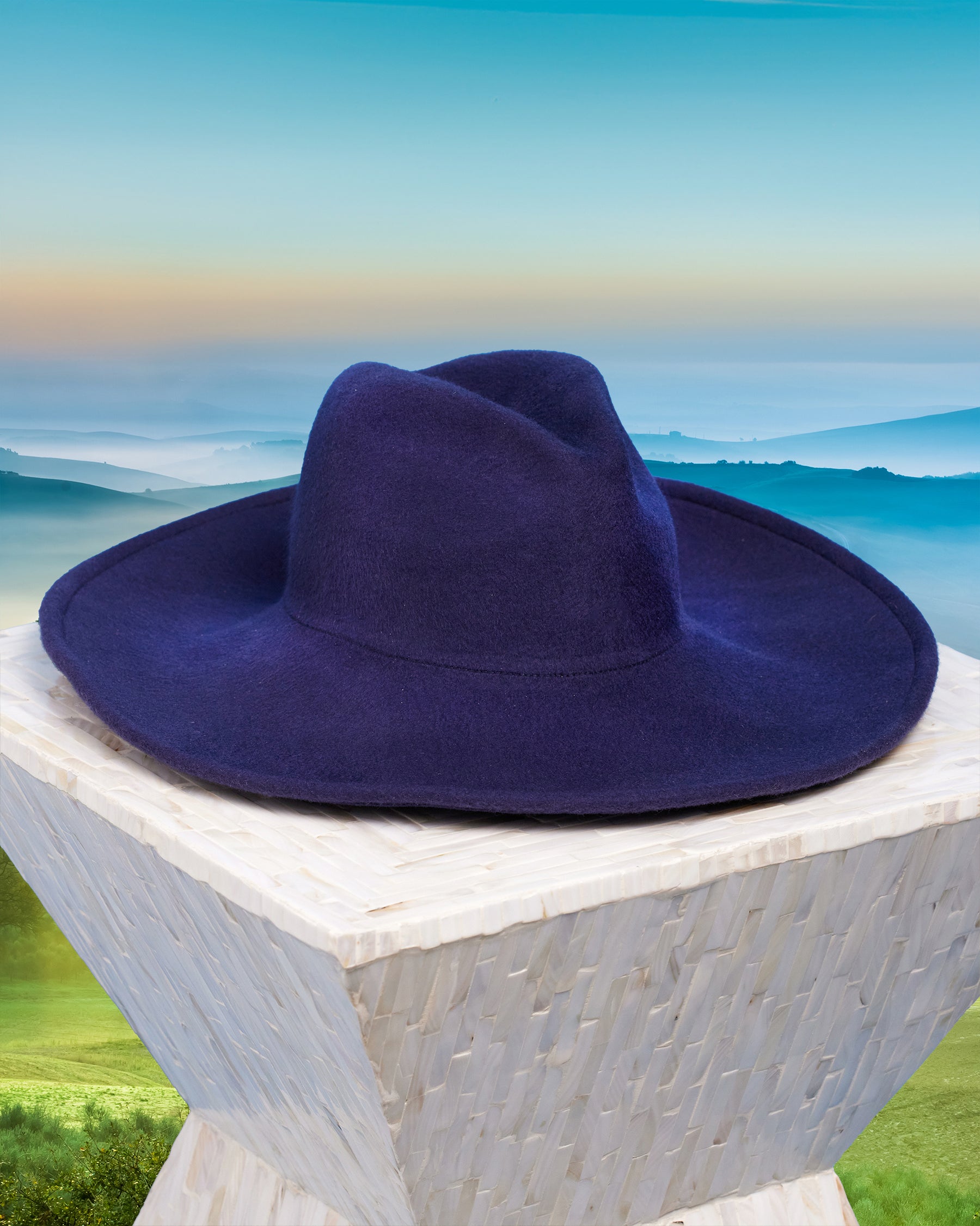 Hudson Navy Wool Felt Hat