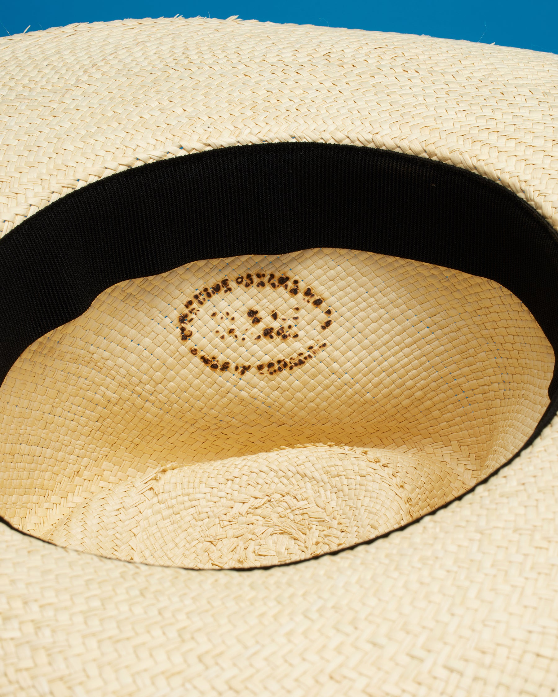 Reinhard Plank Forte Panama Straw Hat-Interior brand detail