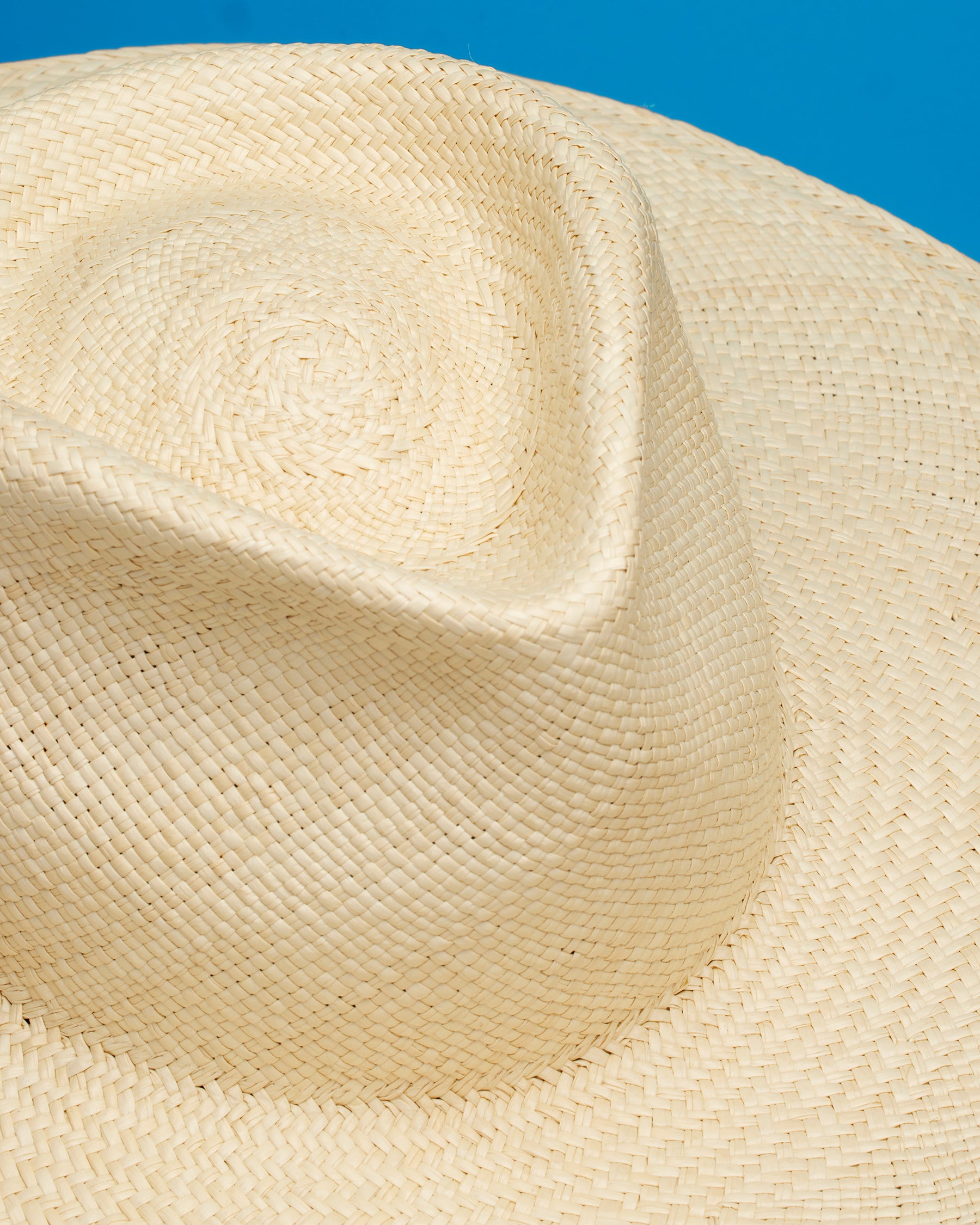 Reinhard Plank Forte Panama Straw Hat-Detail of the Top of the Hat