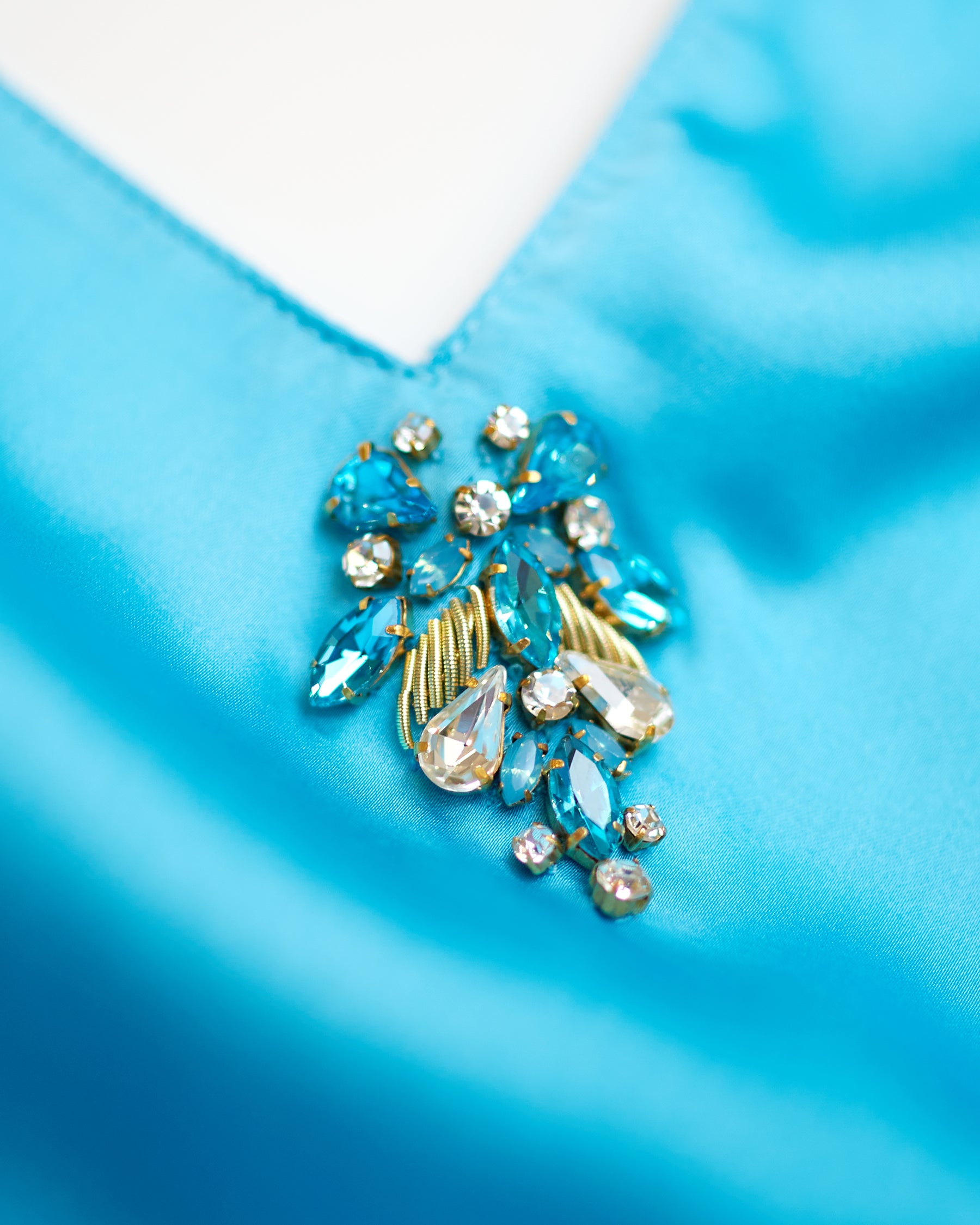 Delphine Long Camisole Slip Dress-Detail of Embellishment