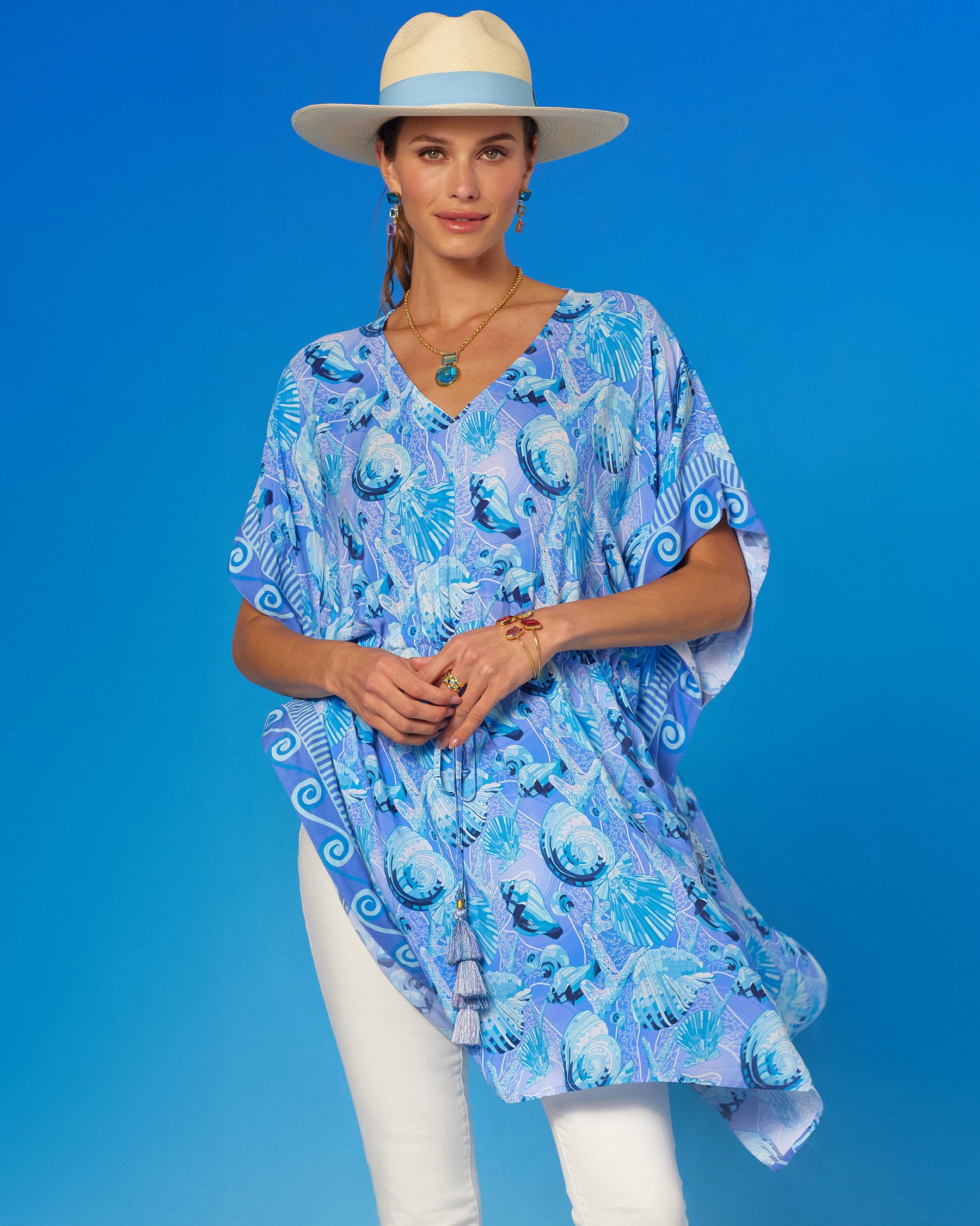 Kea Top/Dress in Bardot Seashell Pop closer view