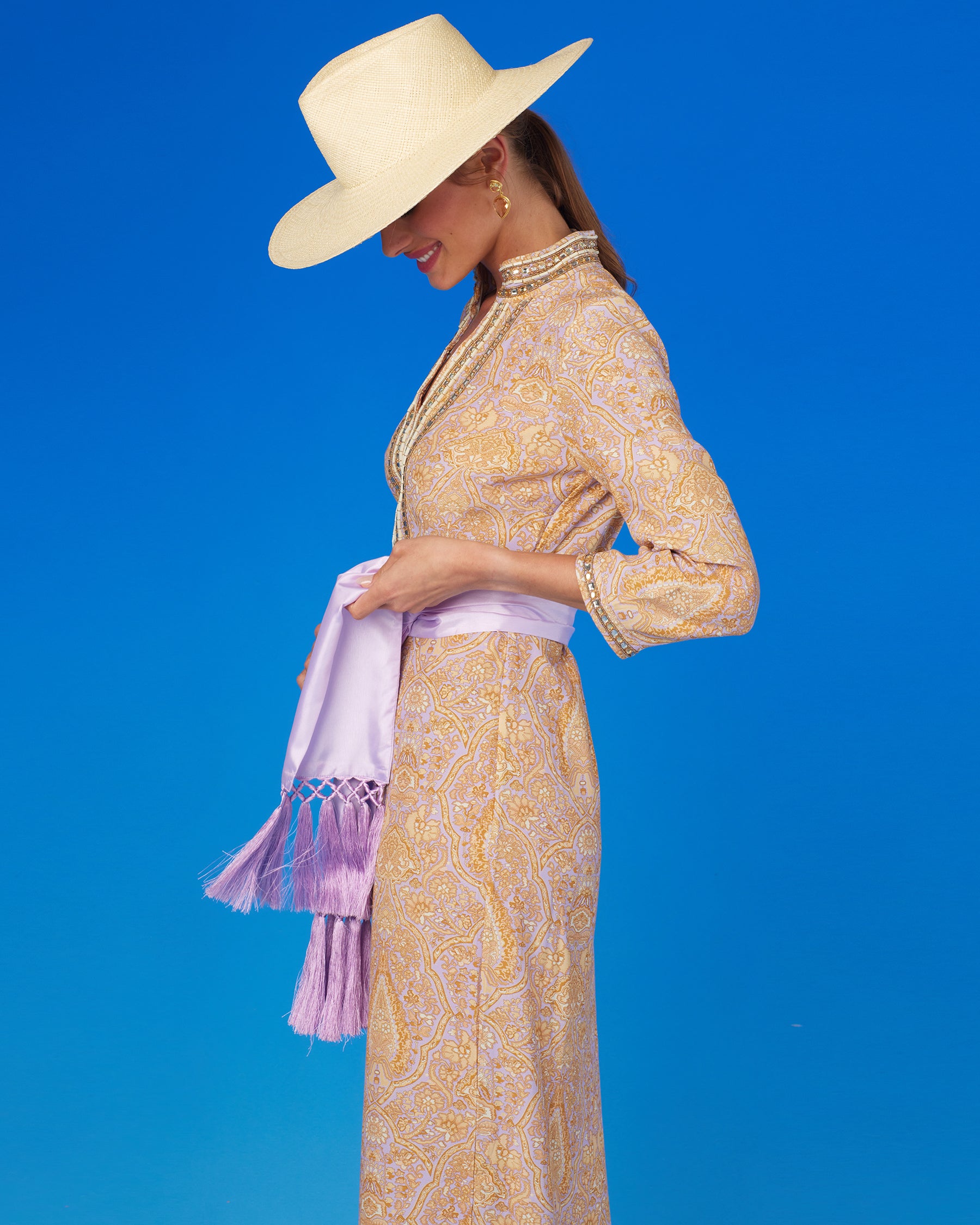 Reinhard Plank Forte Panama Straw Hat-Worn with the Laetitia Long Tunic Dress