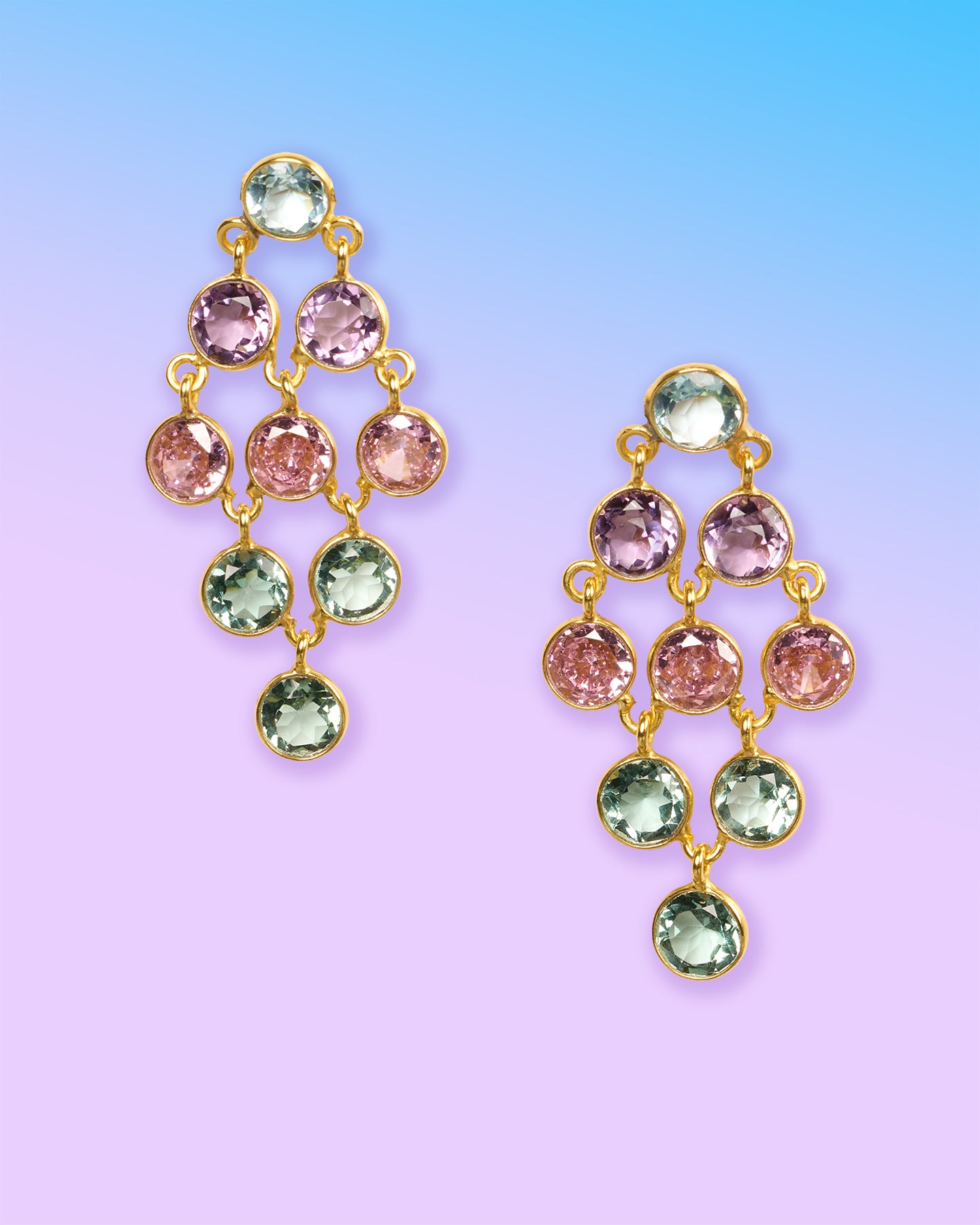 Clarissa Chandelier Pastel Earrings
