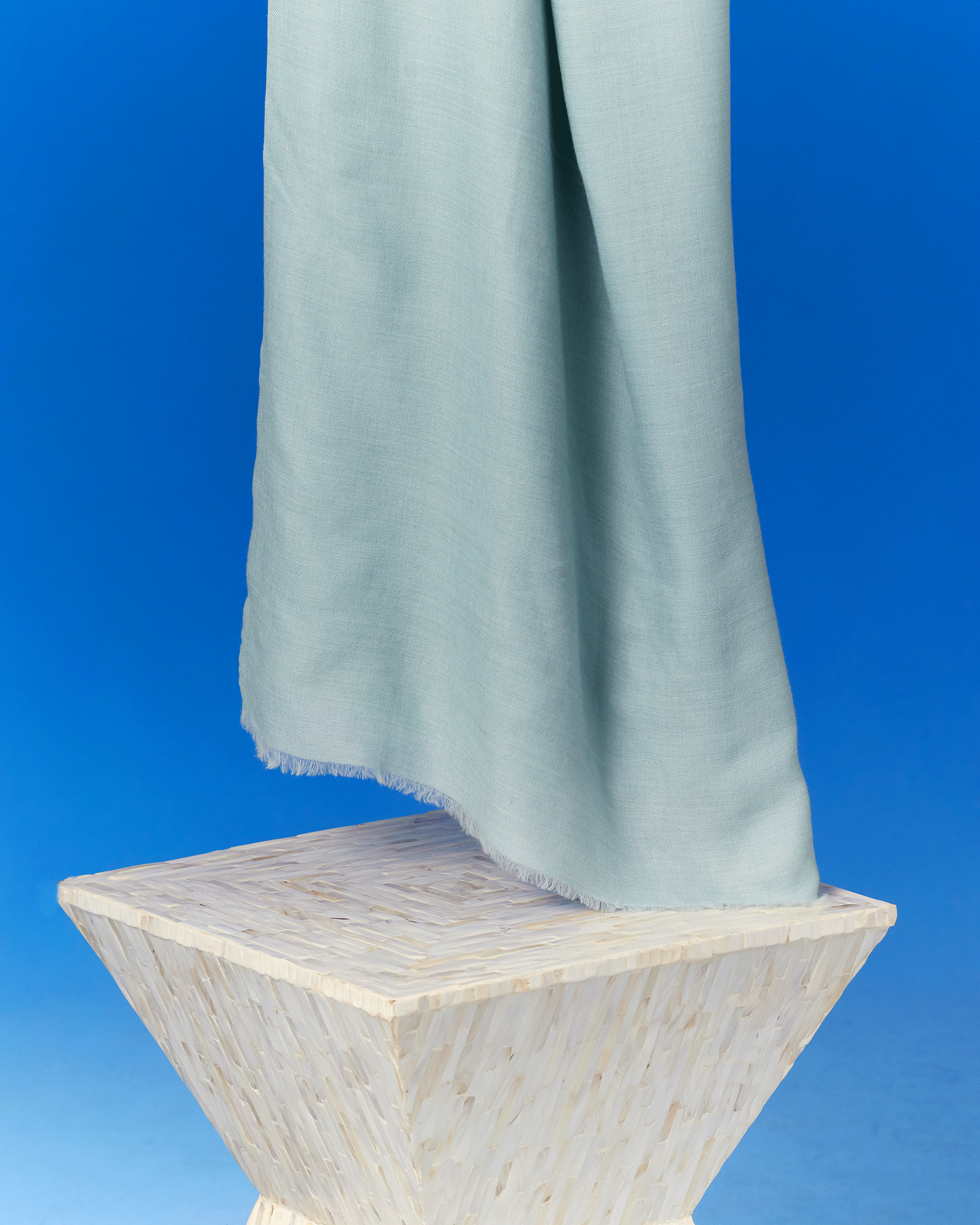 Josephine Pashmina Shawl in Cerulean Teal