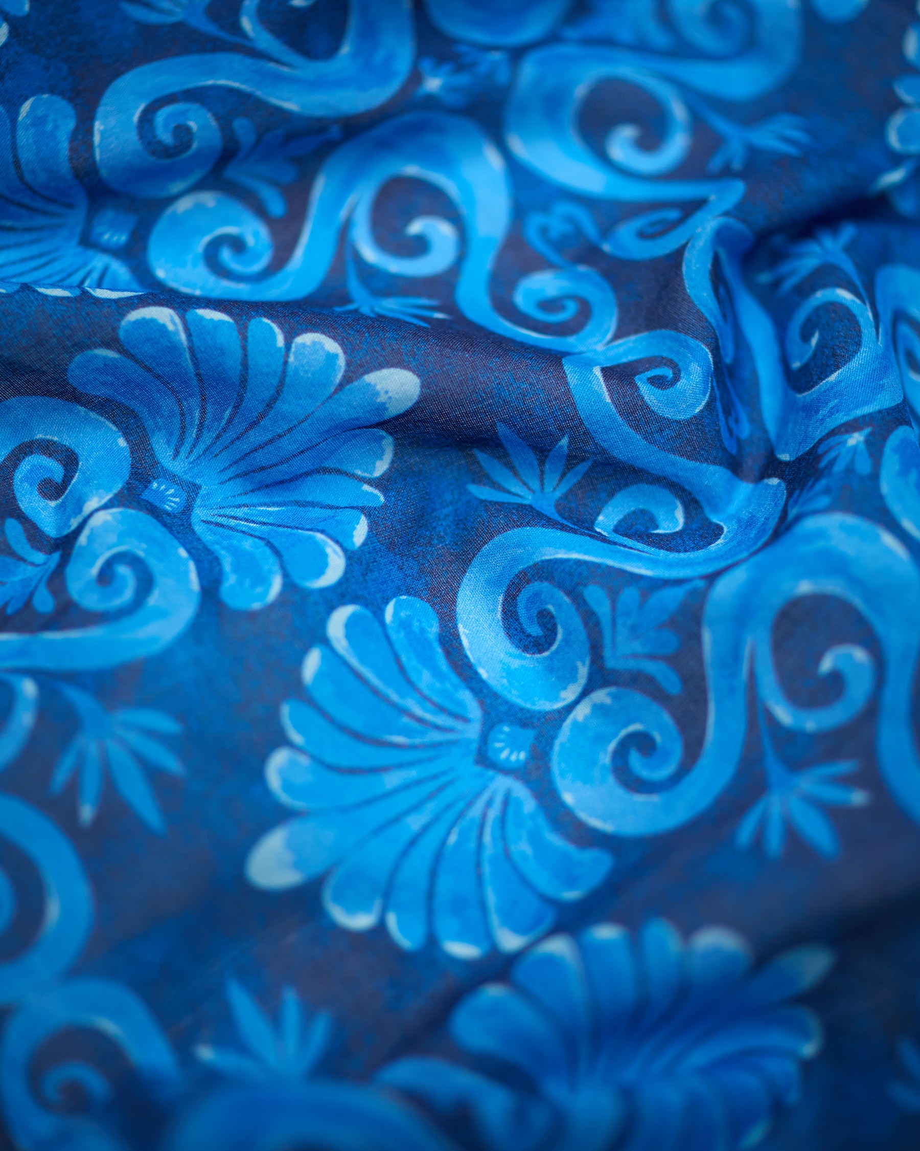 Thetis Organic Cotton Pareo in Mediterranean Blue detail