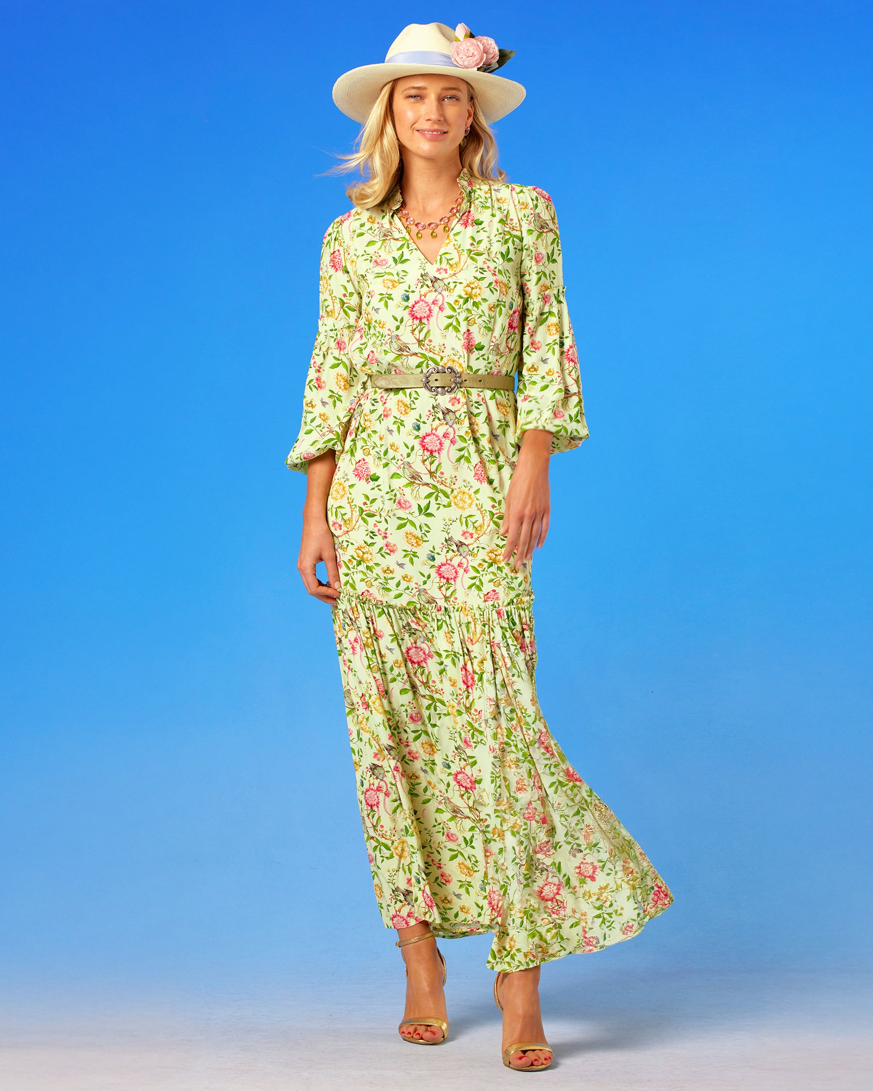 Waverly Maxi Dress in Paradise Florals-full length front view