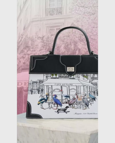 Video of the Marquise Paris Café de Flore Top Handle Shoulder Bag