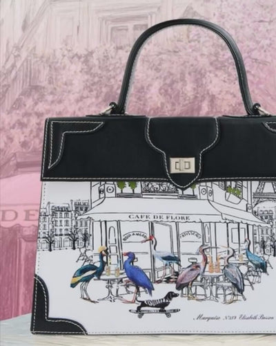 Video of the Marquise Paris Café de Flore Top Handle Shoulder Bag