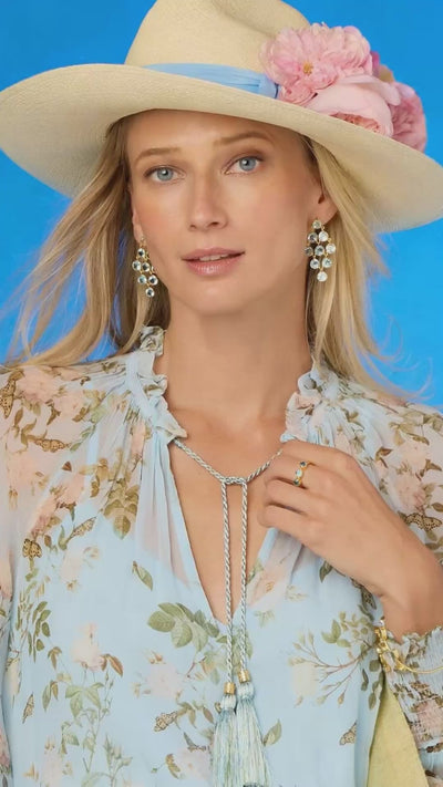 Artemisia Chiffon Blouse in Porcelain Sky English Garden video