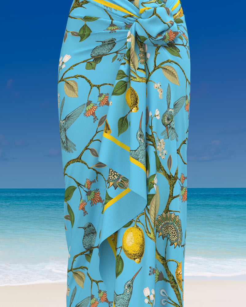 Turquoise Mesh Sarong/Pareo main image 0