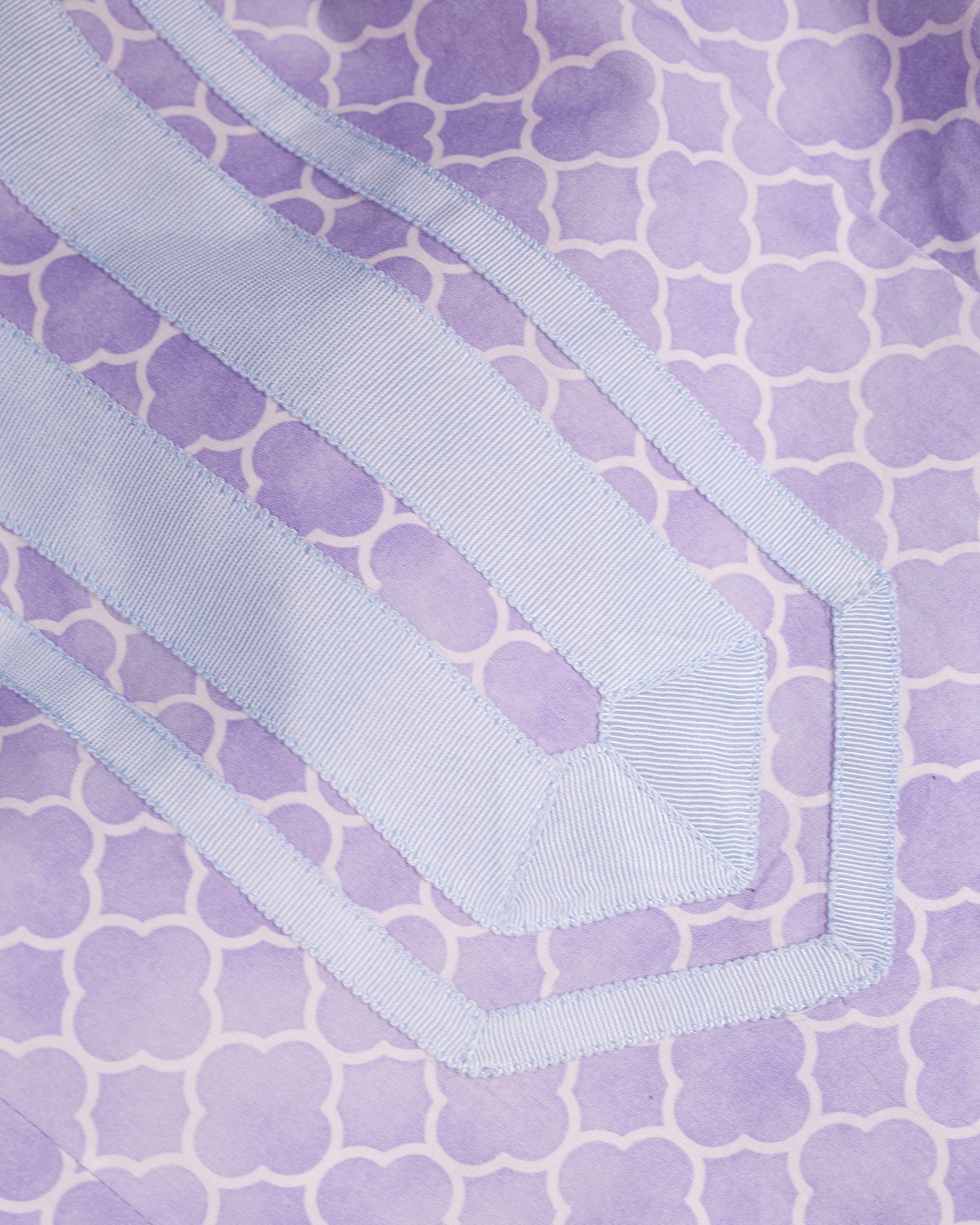 Capri Short Tunic Dress in Alhambra Sunset Lavender Print-Grosgrain Detail