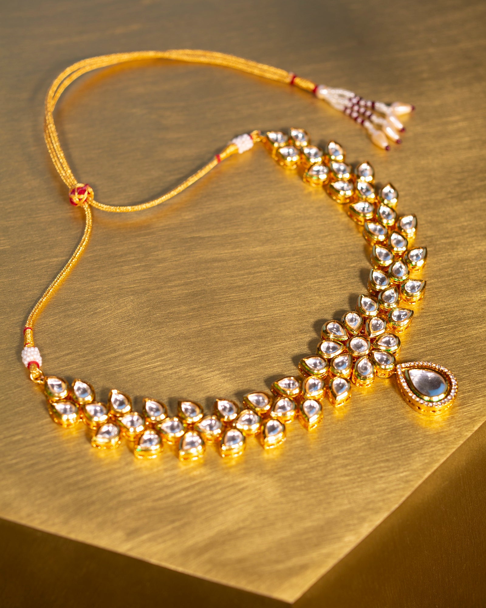 Laura Crystal Necklace-adjustable pull