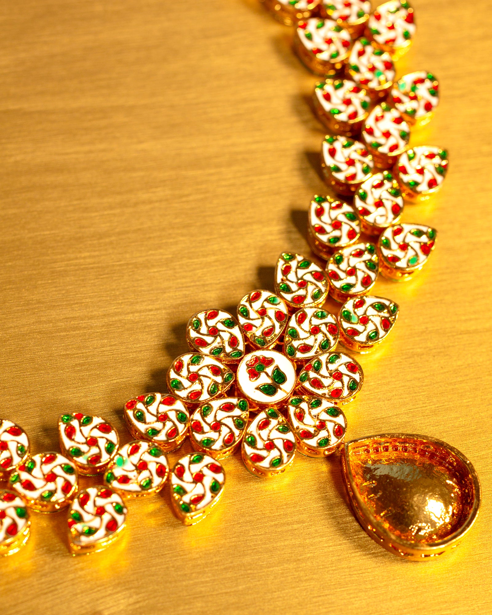 Laura Crystal Necklace-Enamel Side