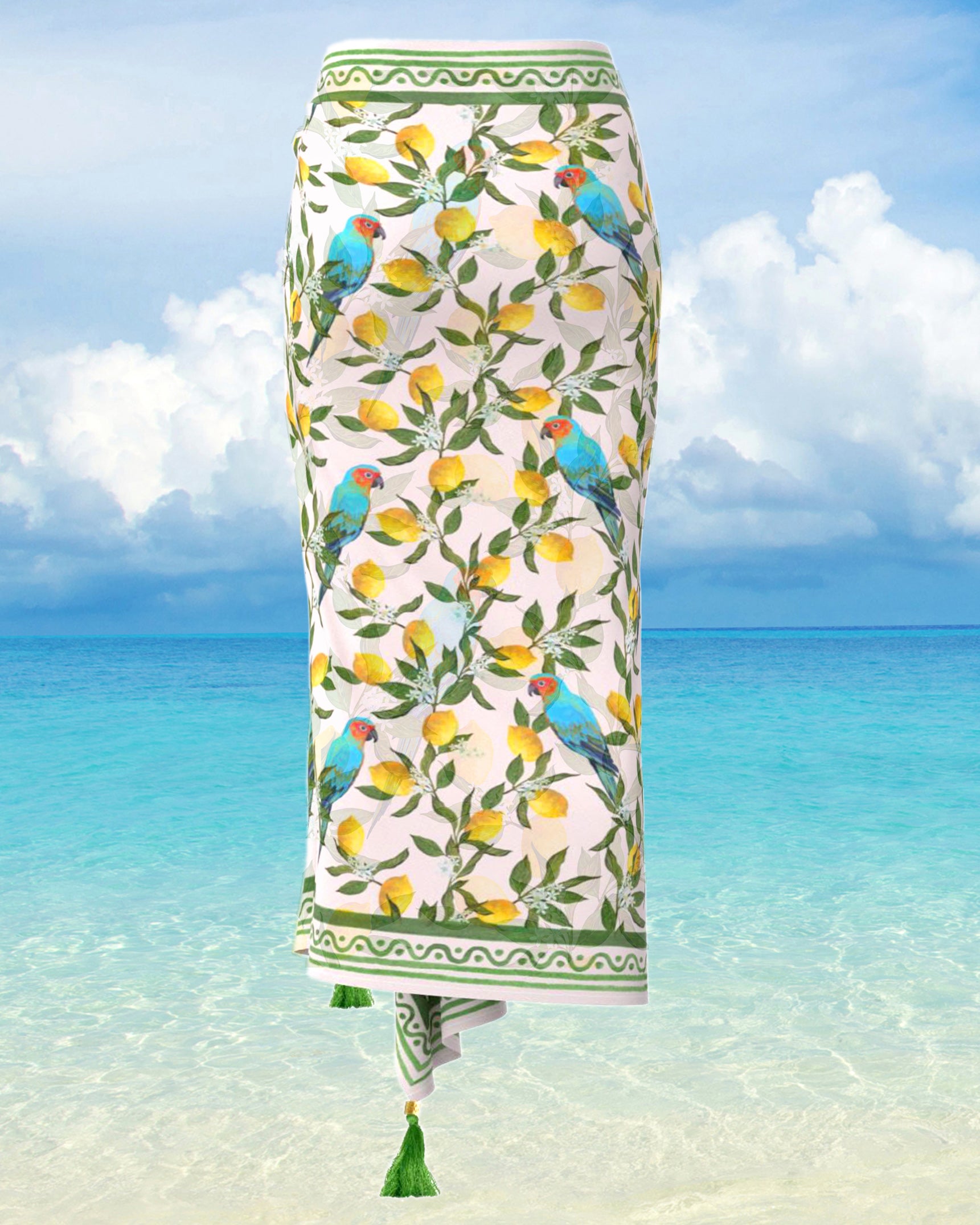 Ginevra Pareo in Lemon Garden Print-Back